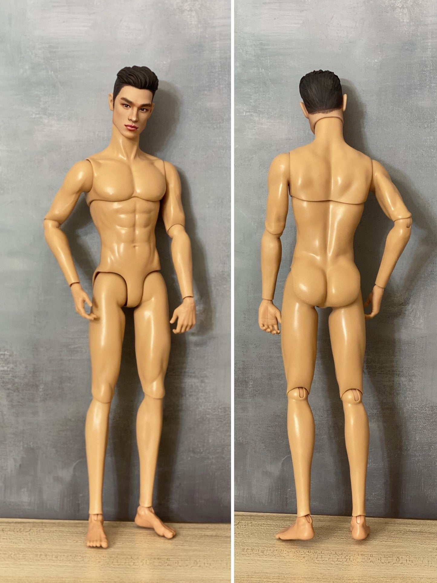 OOAK 12" male doll face repainted