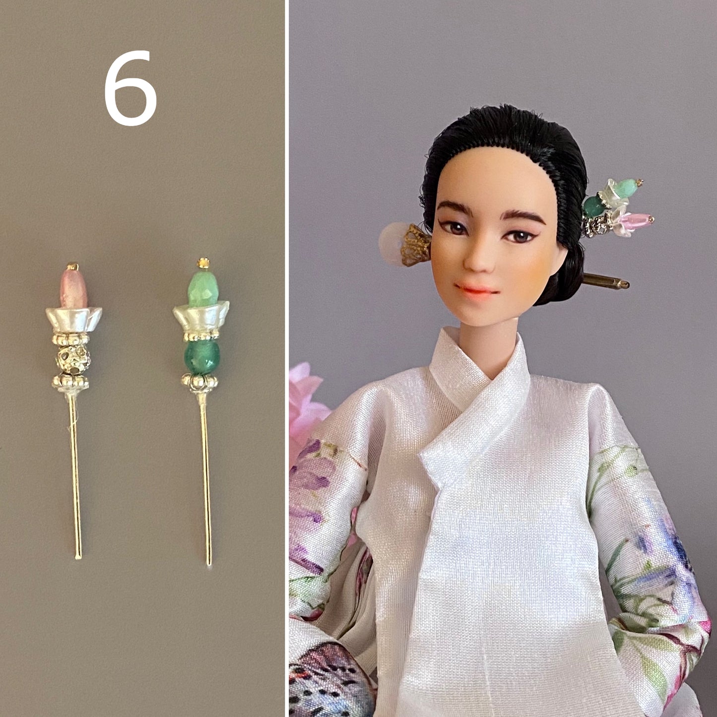 Doll Hanbok Hair Accessories - mini hair stick pair