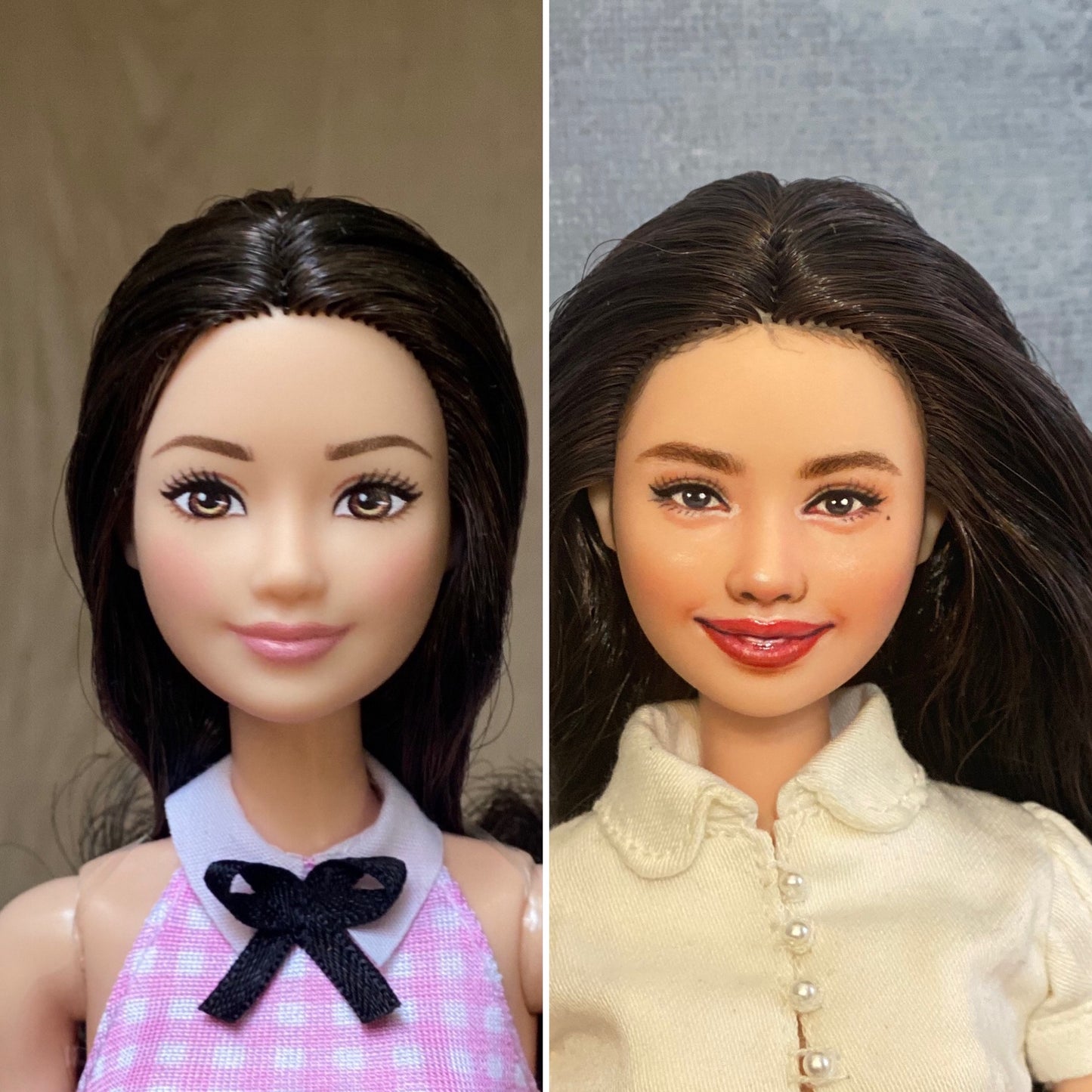 OOAK 12" face repainted doll.