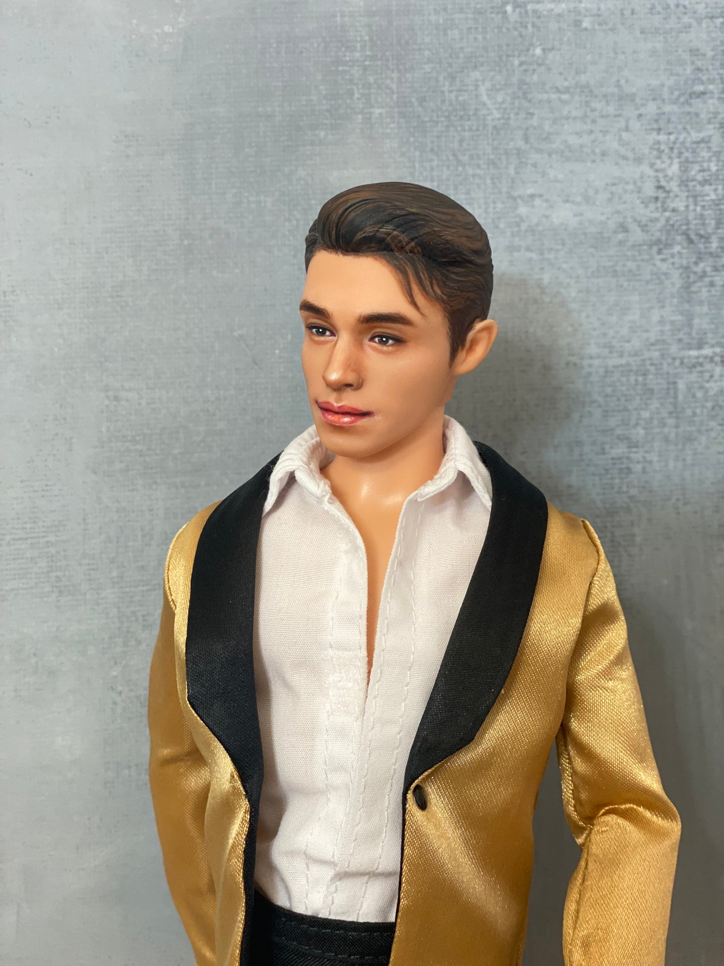 OOAK 12" male doll face repainted