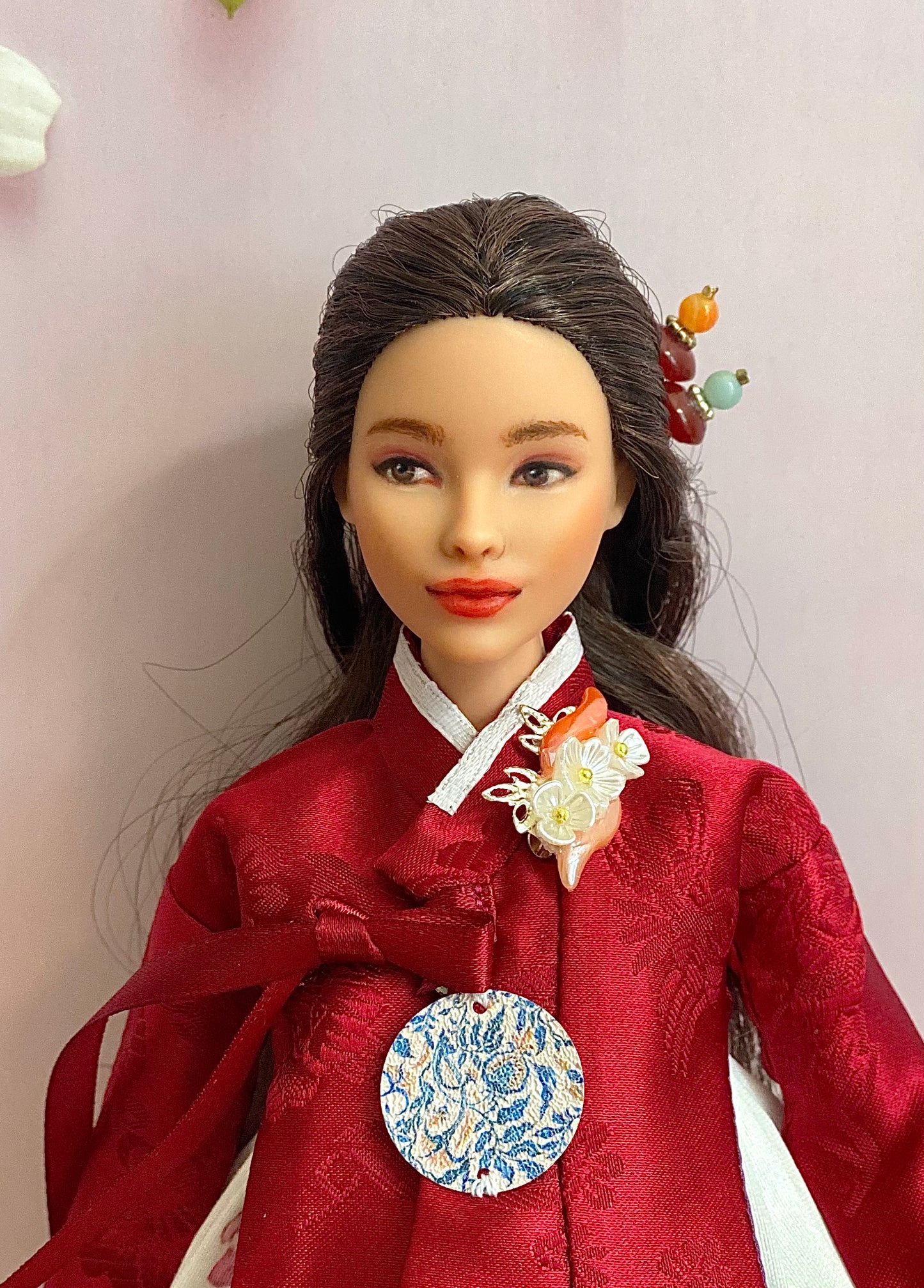 OOAK 12"(30cm) doll face repainting w/ articulated doll body