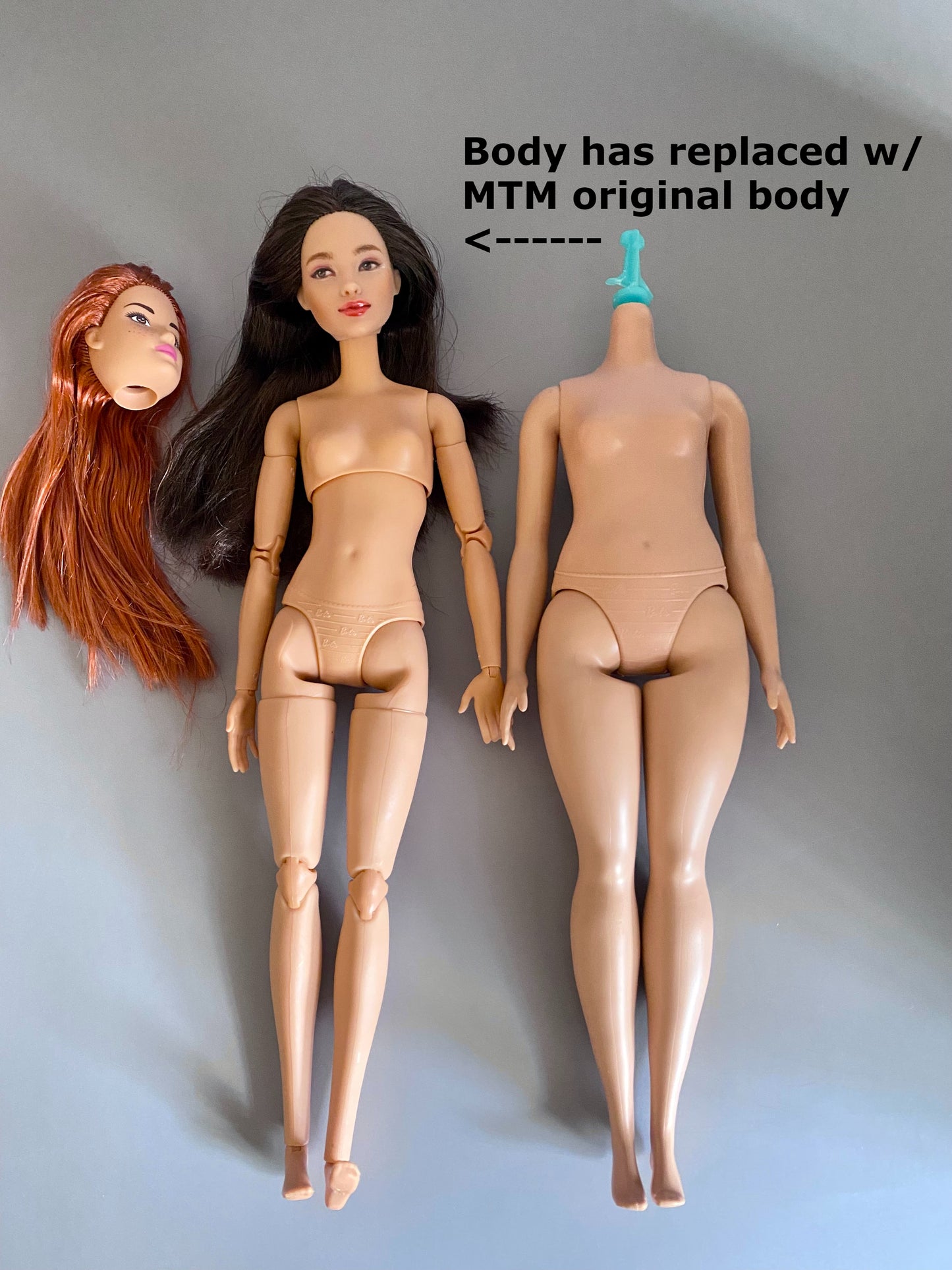 OOAK 12"(30cm) doll face repainting w/ articulated doll body