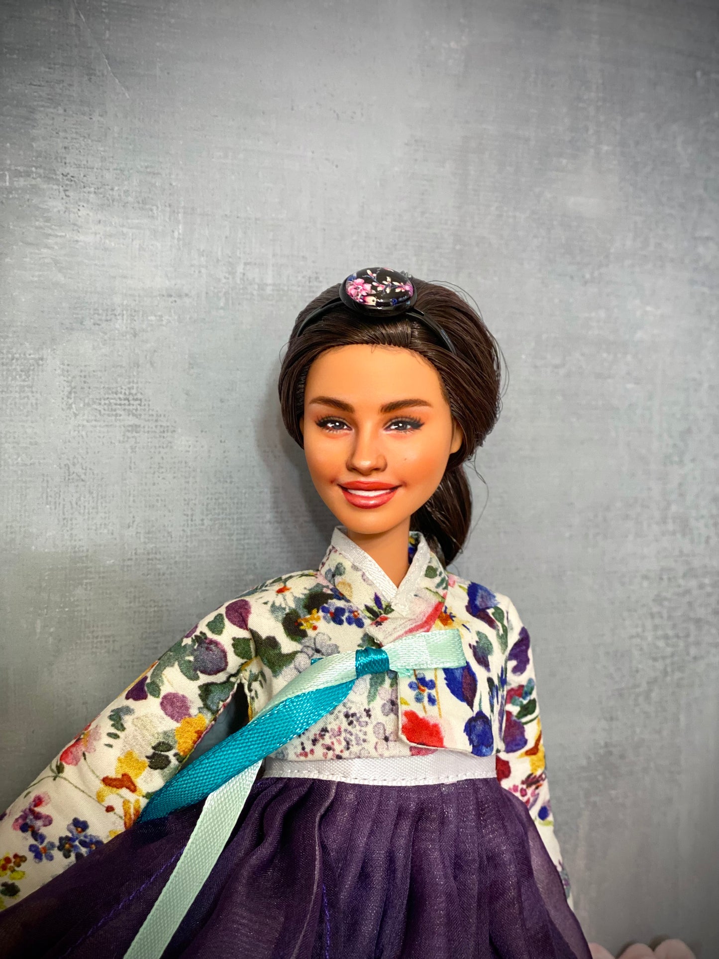 OOAK 12" face repainted doll.