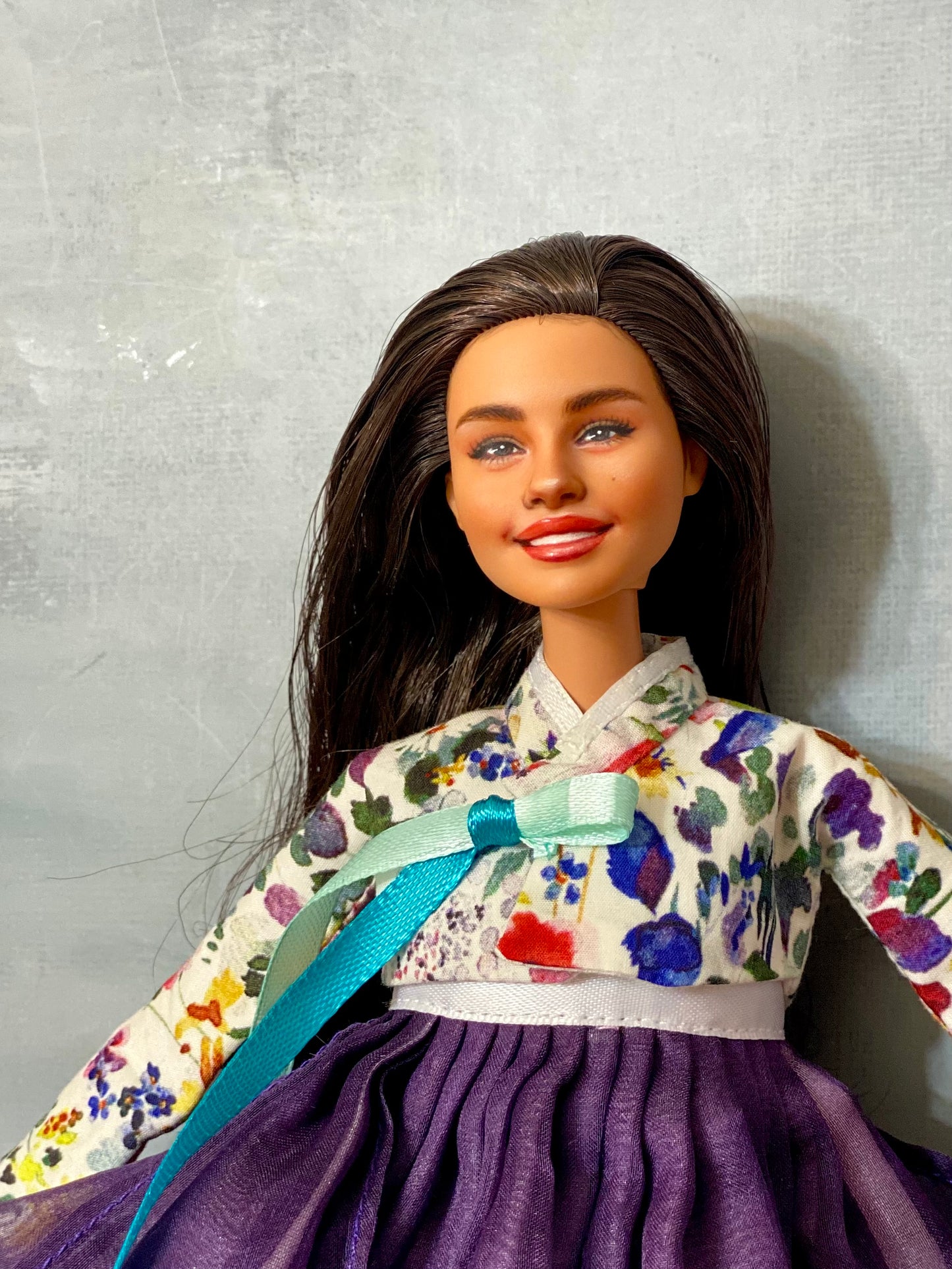 OOAK 12" face repainted doll.