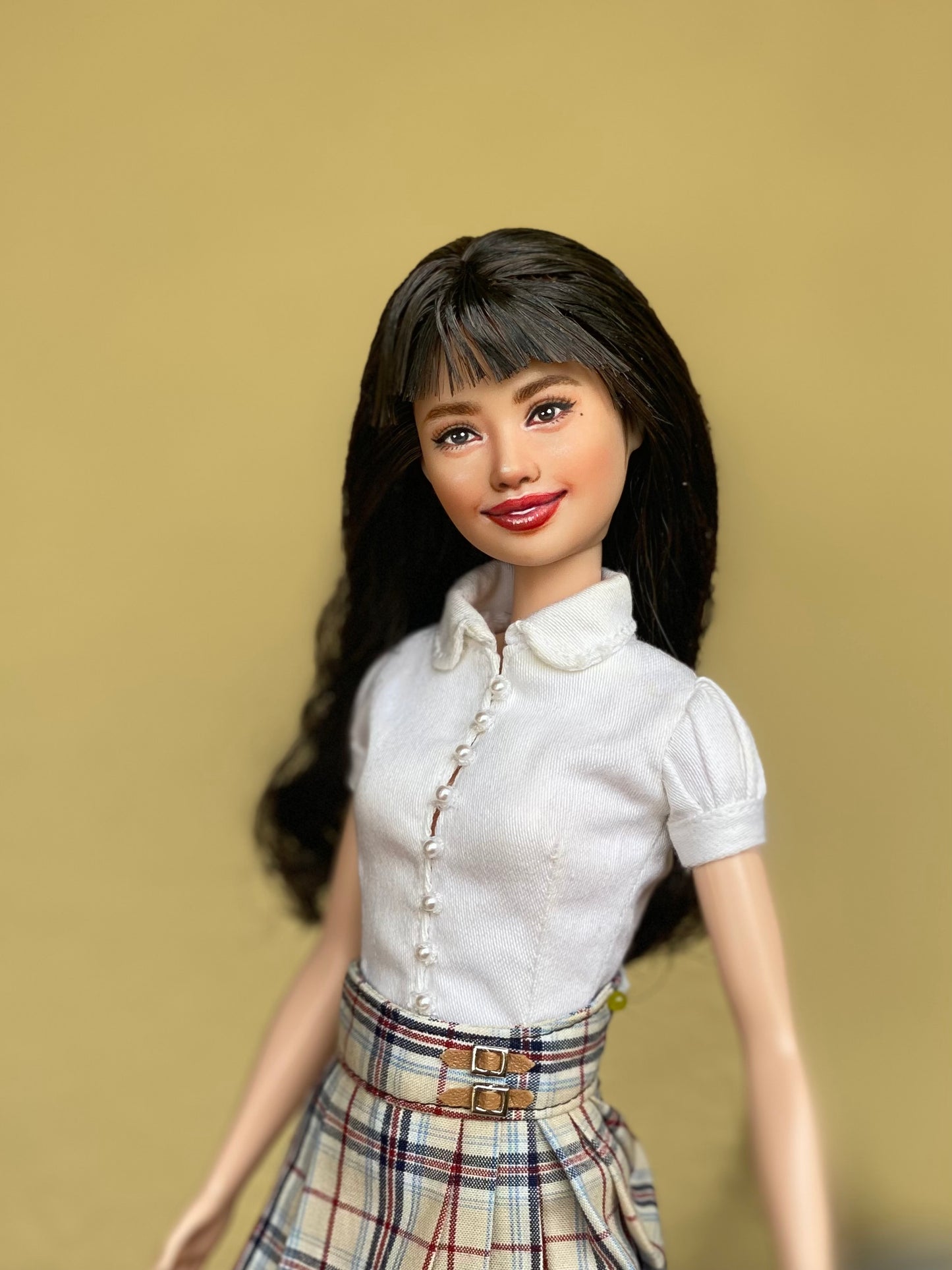 OOAK 12" face repainted doll.