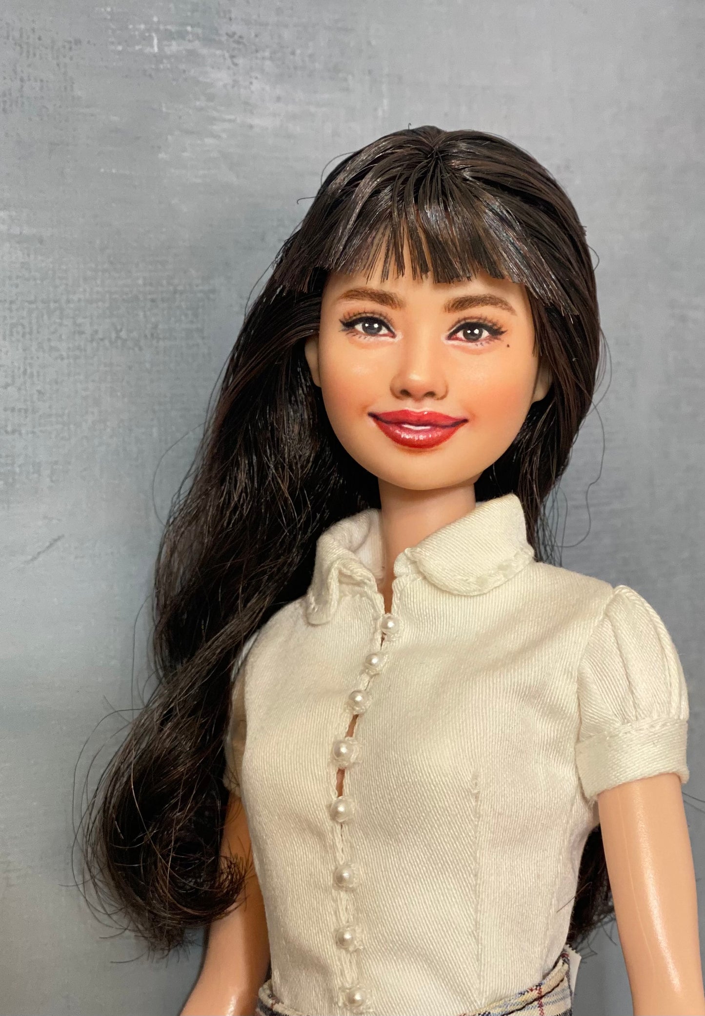 OOAK 12" face repainted doll.