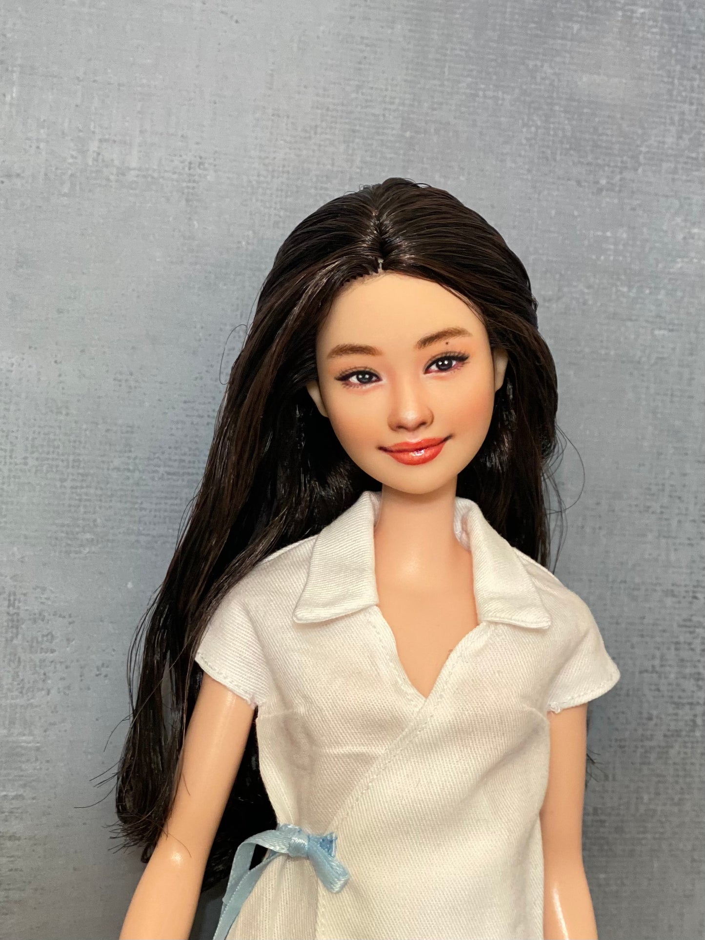 OOAK 12" face repainted doll.