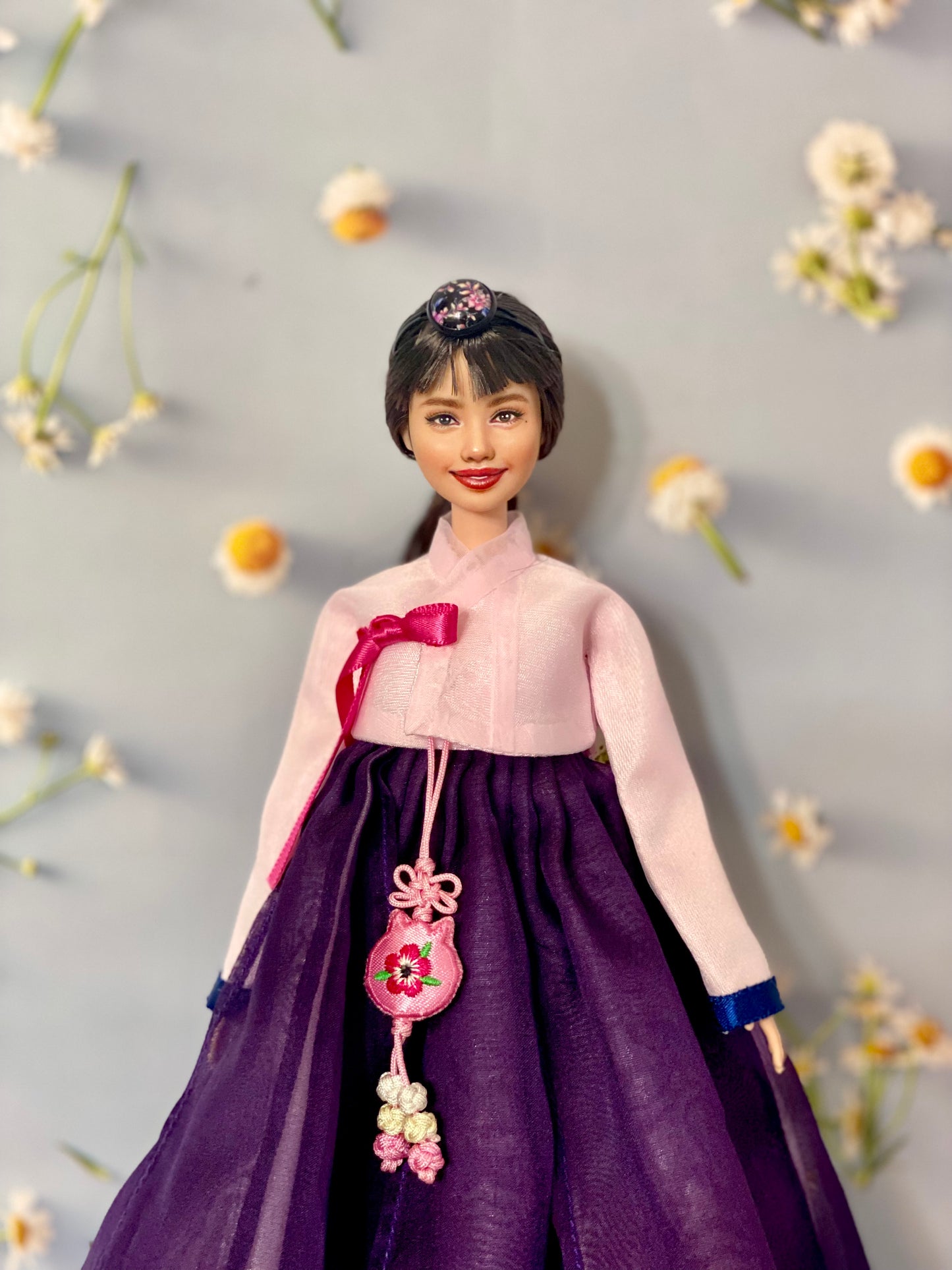 OOAK 12" face repainted doll.