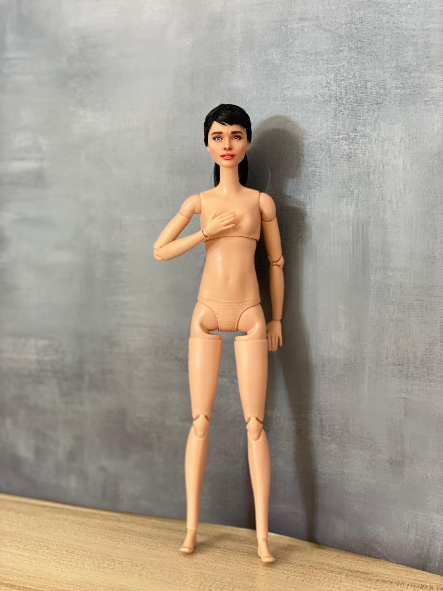 OOAK 12" female doll face repainted