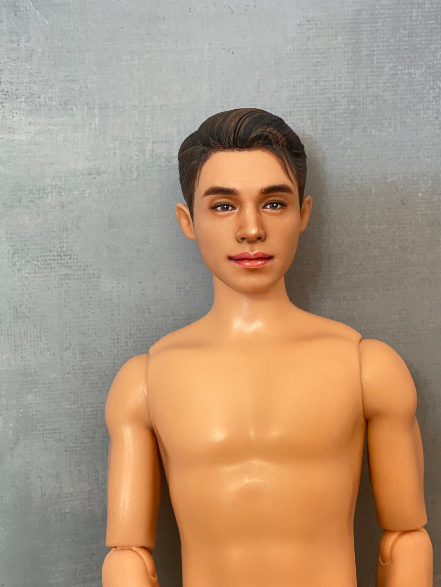 OOAK 12" male doll face repainted
