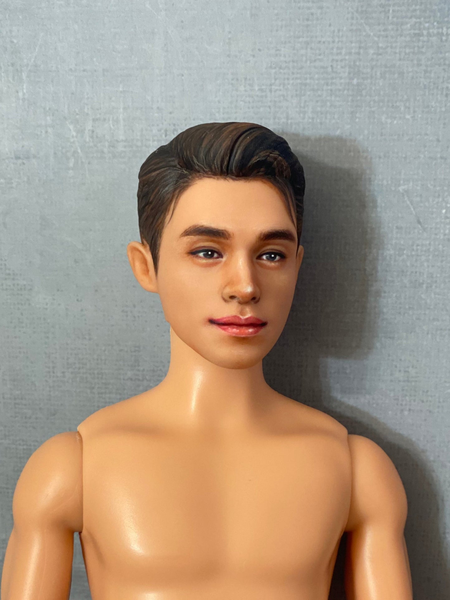 OOAK 12" male doll face repainted