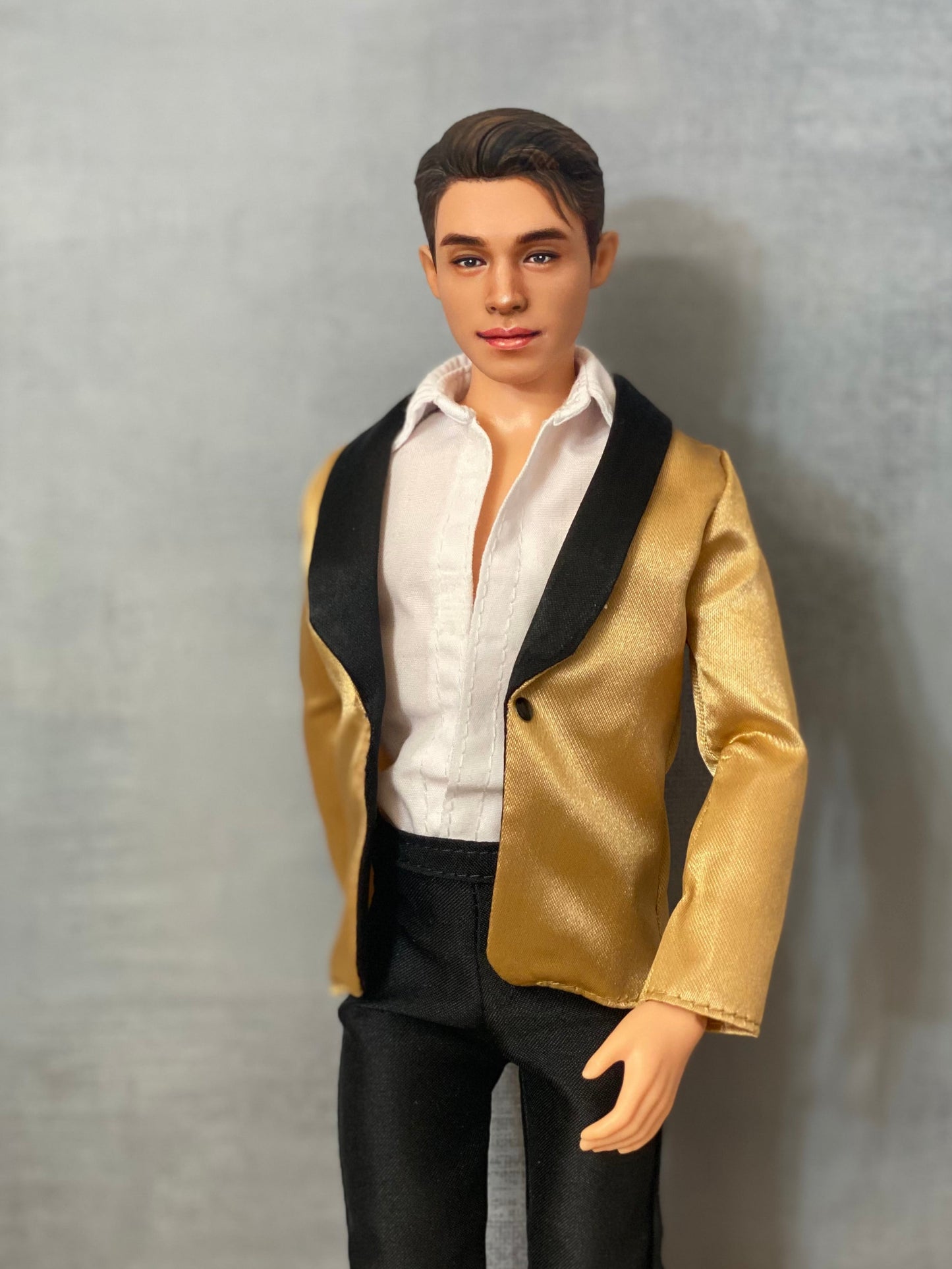 OOAK 12" male doll face repainted