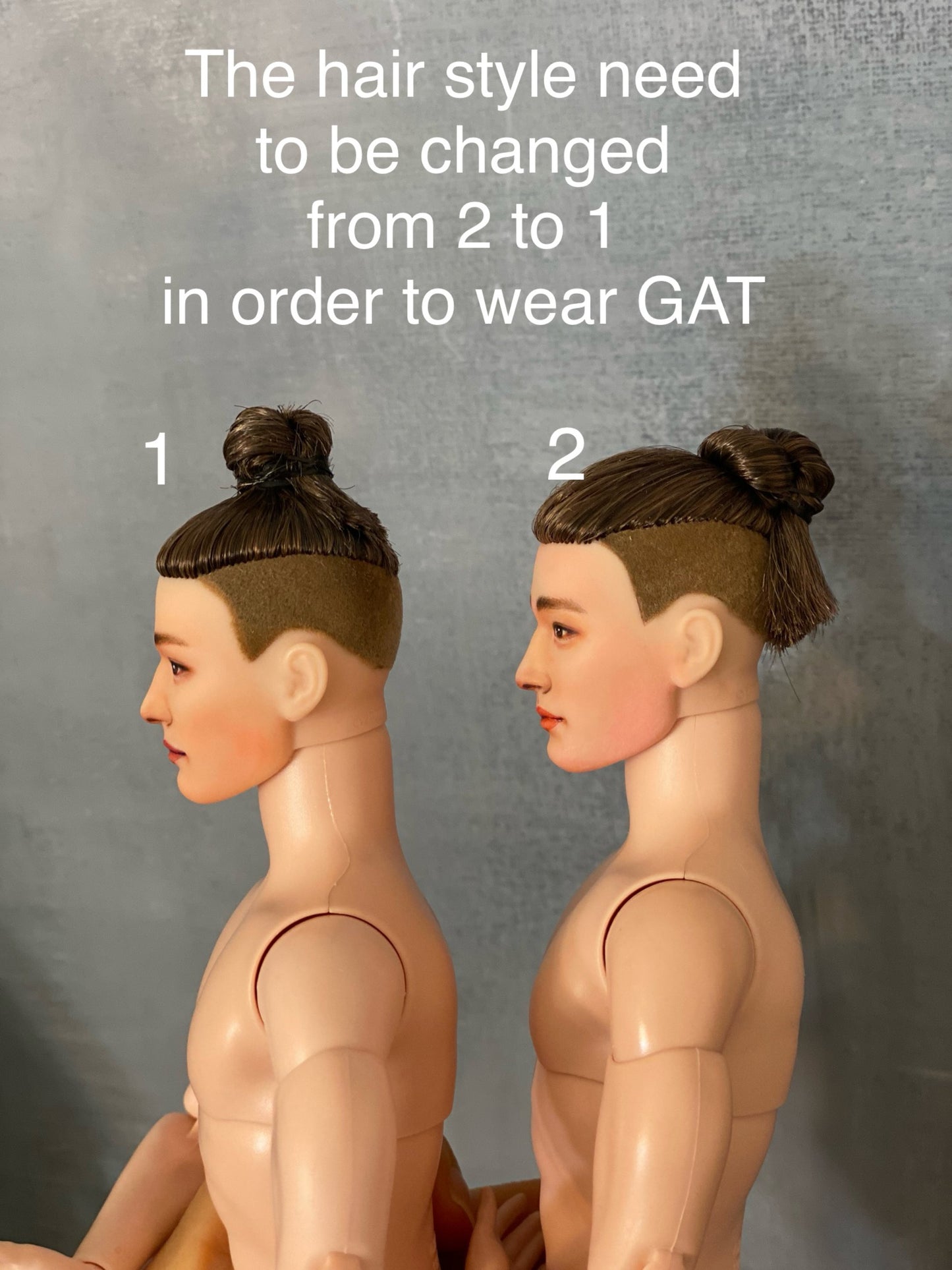 GAT: accesorios relacionados con el sombrero para muñeco masculino de 12"