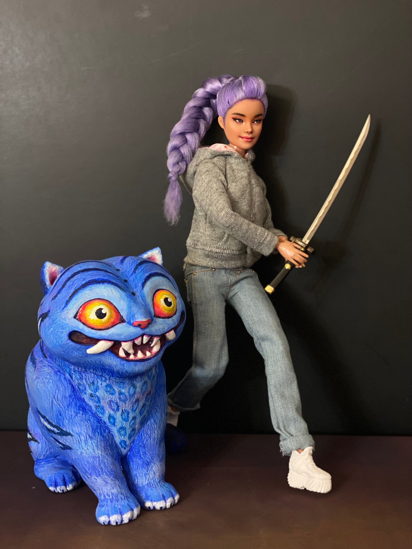 OOAK Tiger sculpture (Inspired from Kpop demon hunters)