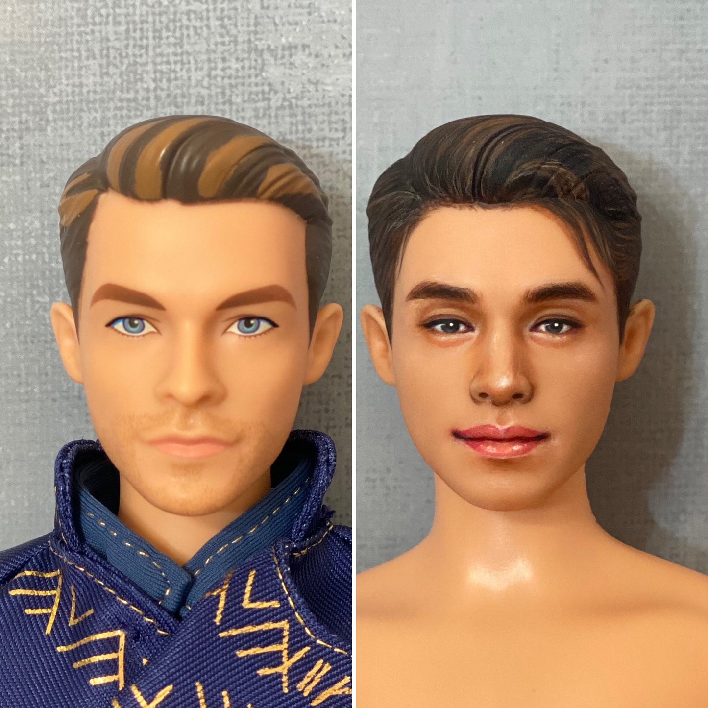 OOAK 12" male doll face repainted