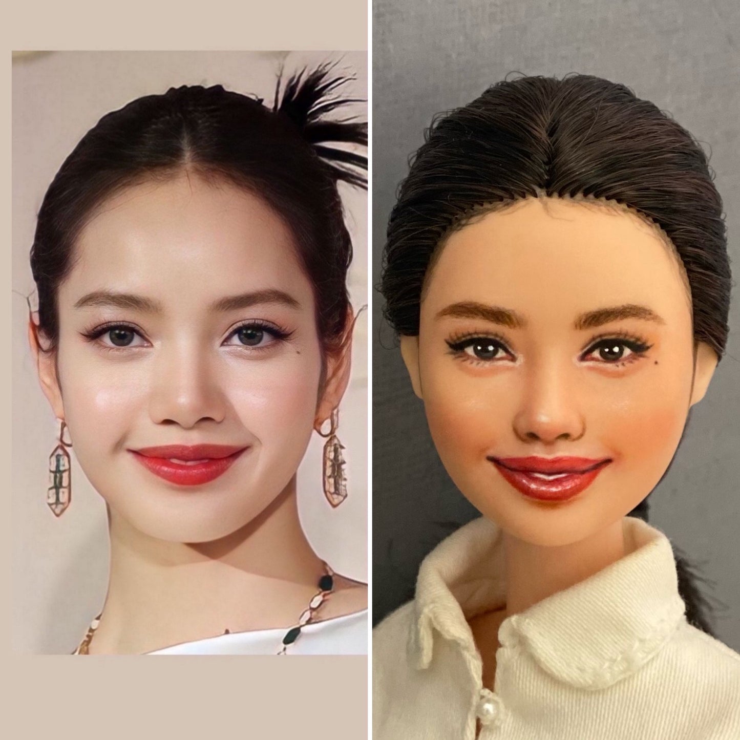 OOAK 12" face repainted doll.