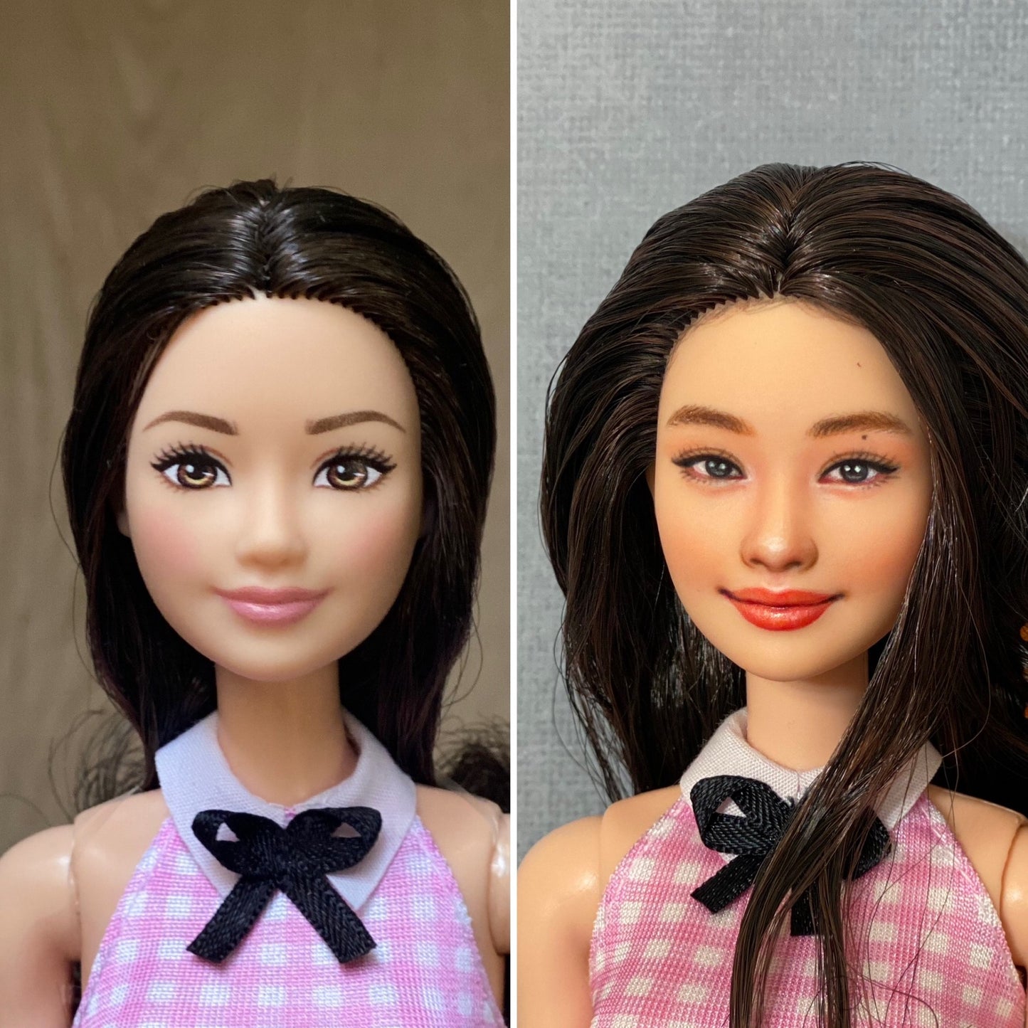OOAK 12" face repainted doll.