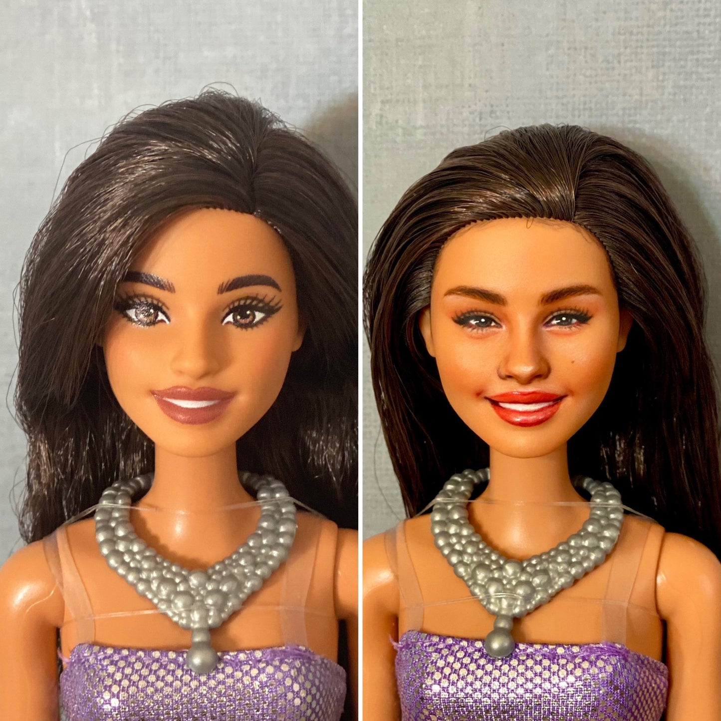 OOAK 12" face repainted doll.