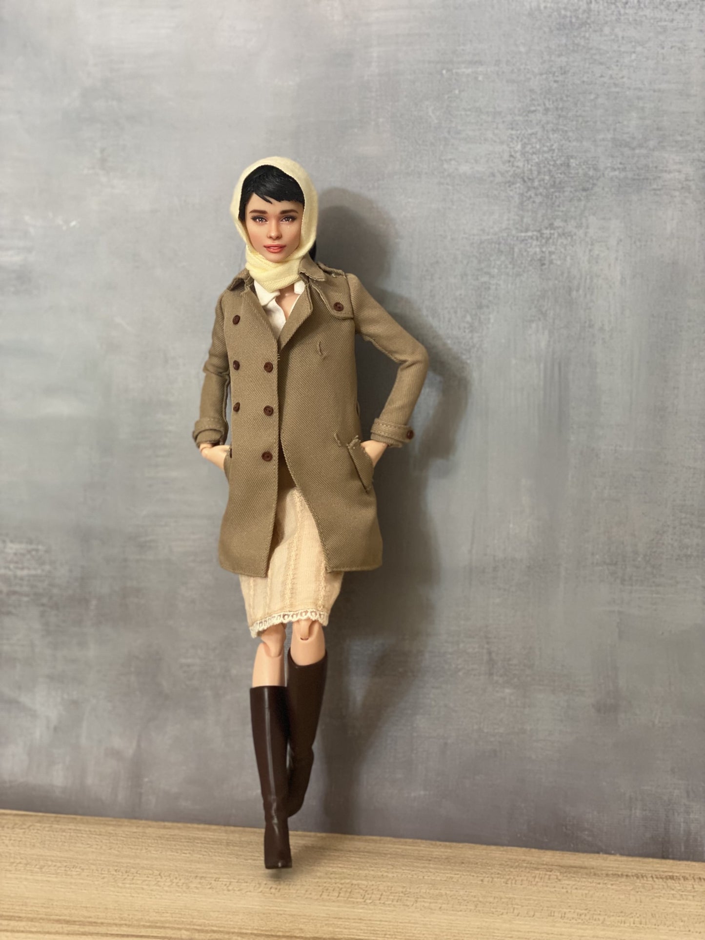 OOAK 12" female doll face repainted