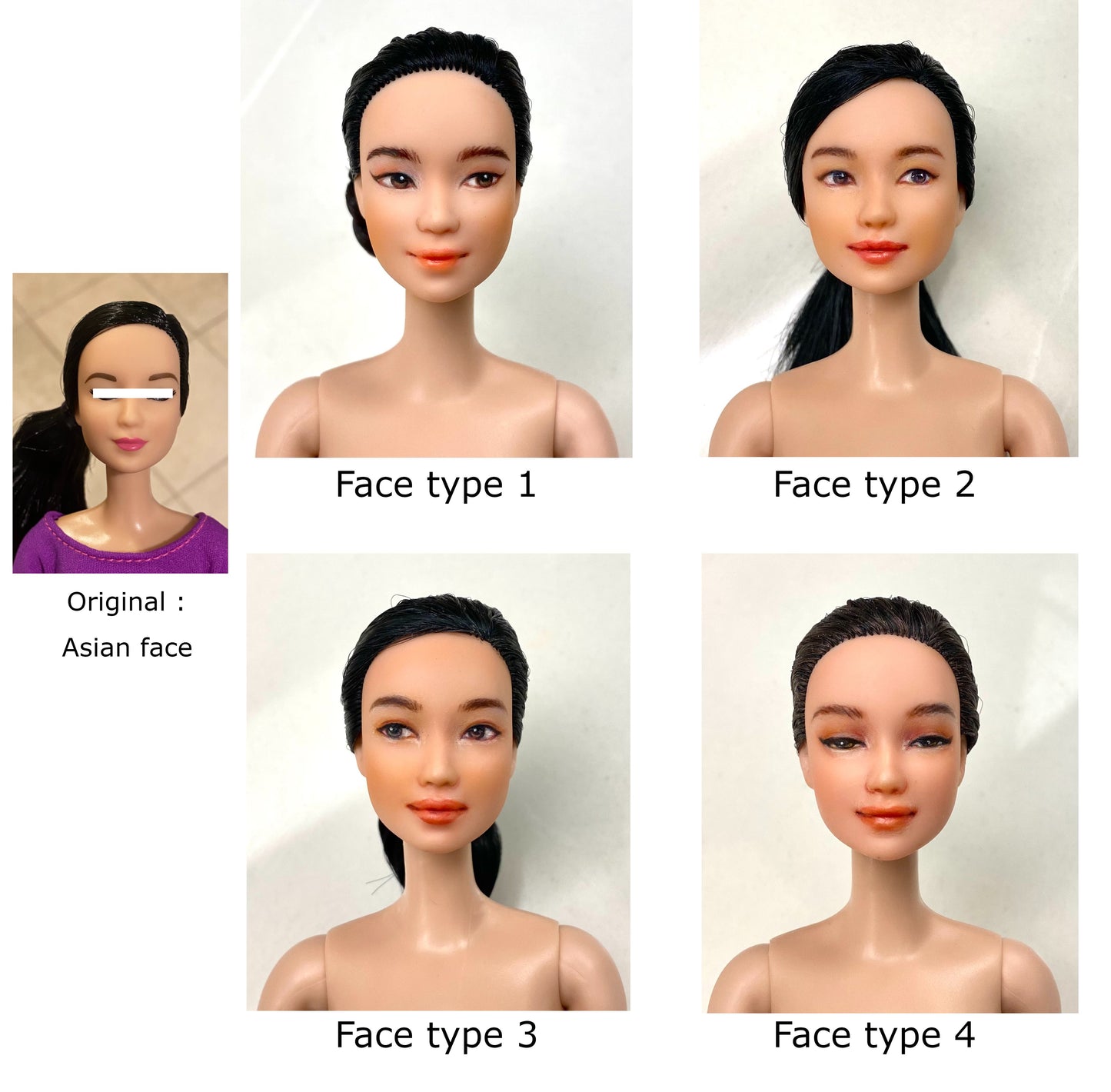 12"(30cm) doll face repainting w/ articulated doll body