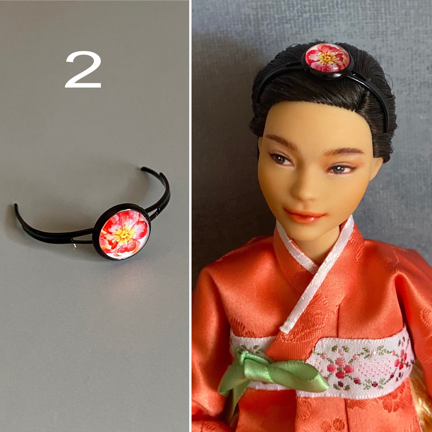 Doll Hanbok Hair Accessories for 12 inch doll - Bassi hair bands