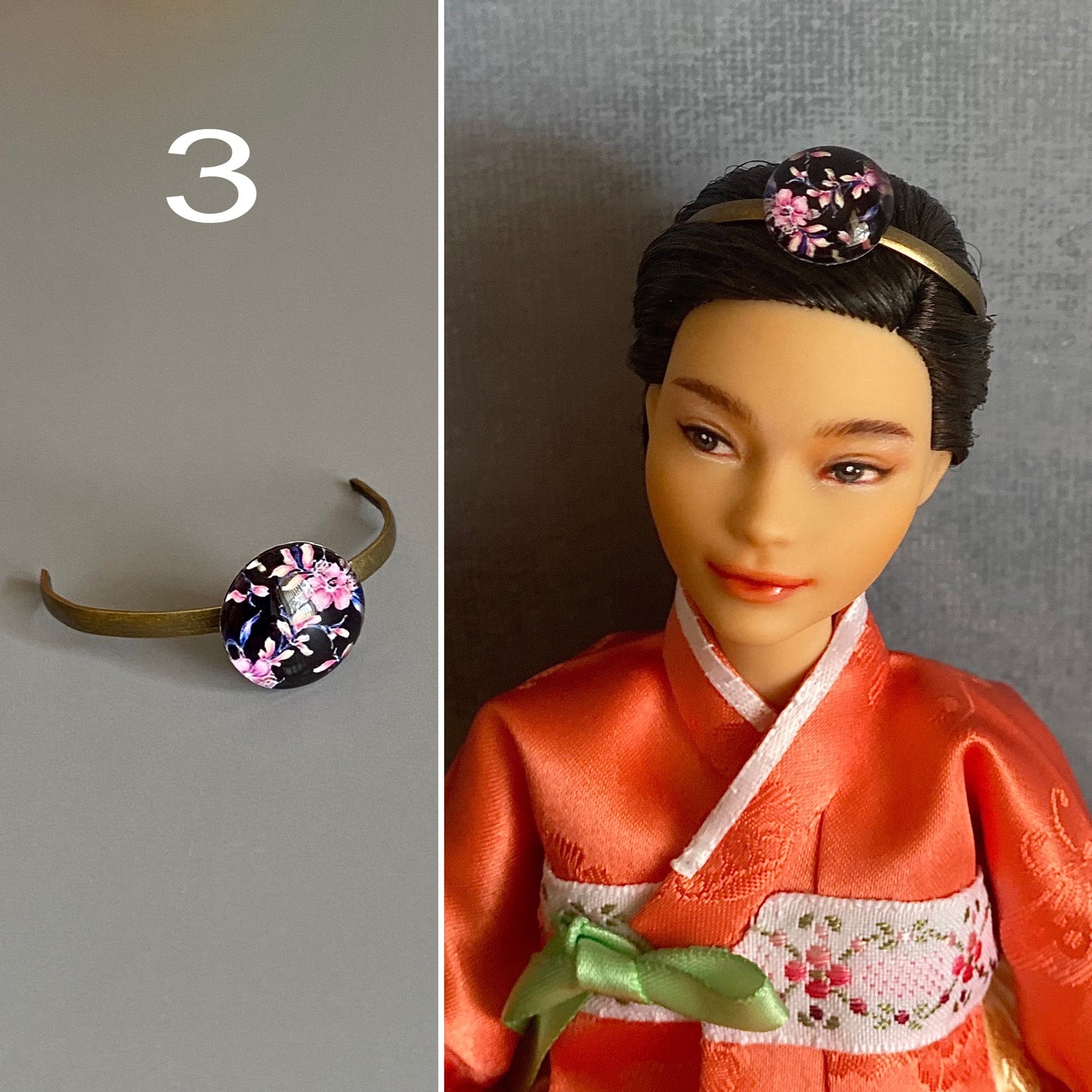 Doll Hanbok Hair Accessories for 12 inch doll - Bassi hair bands