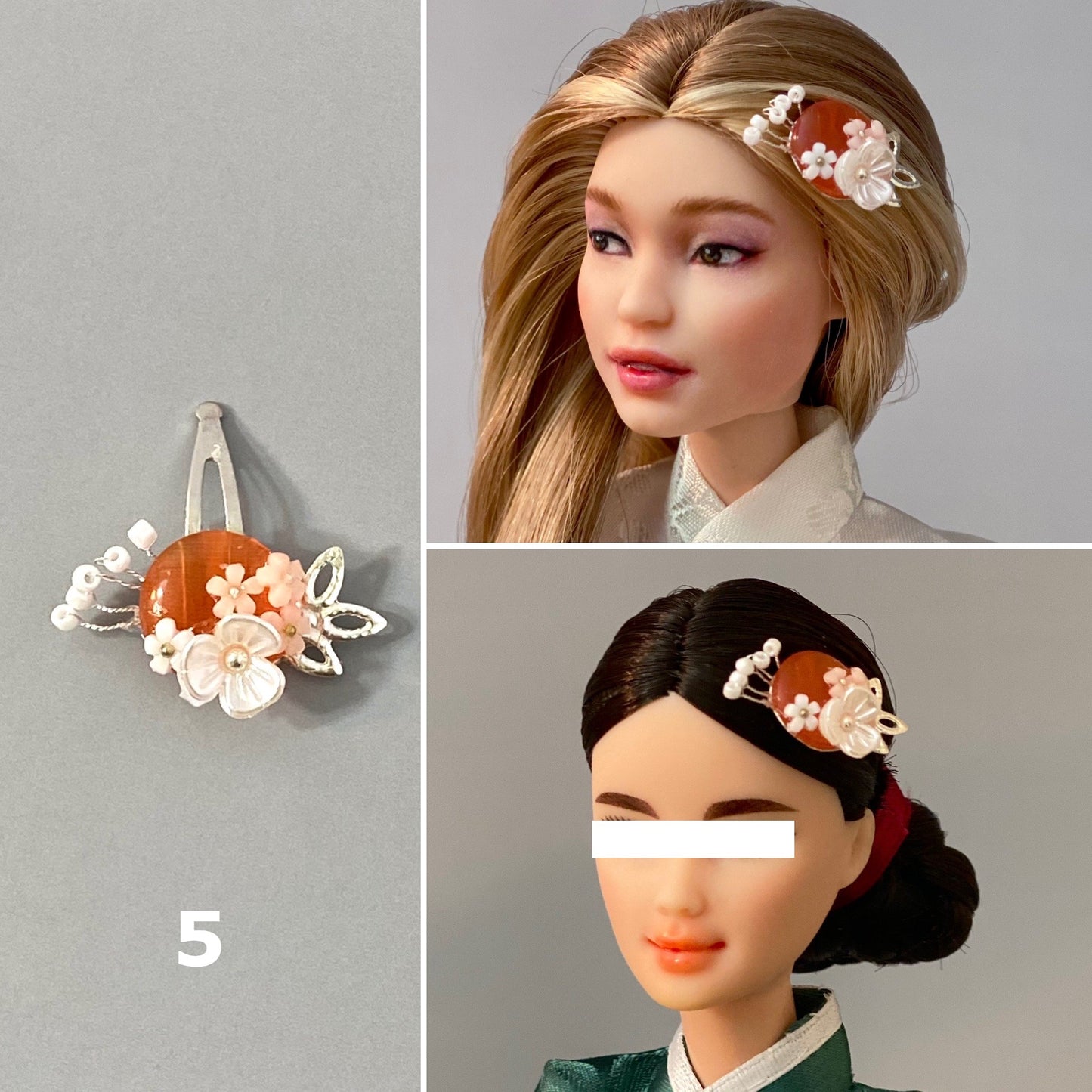 Doll Hanbok Hair Accessories -Rainbow