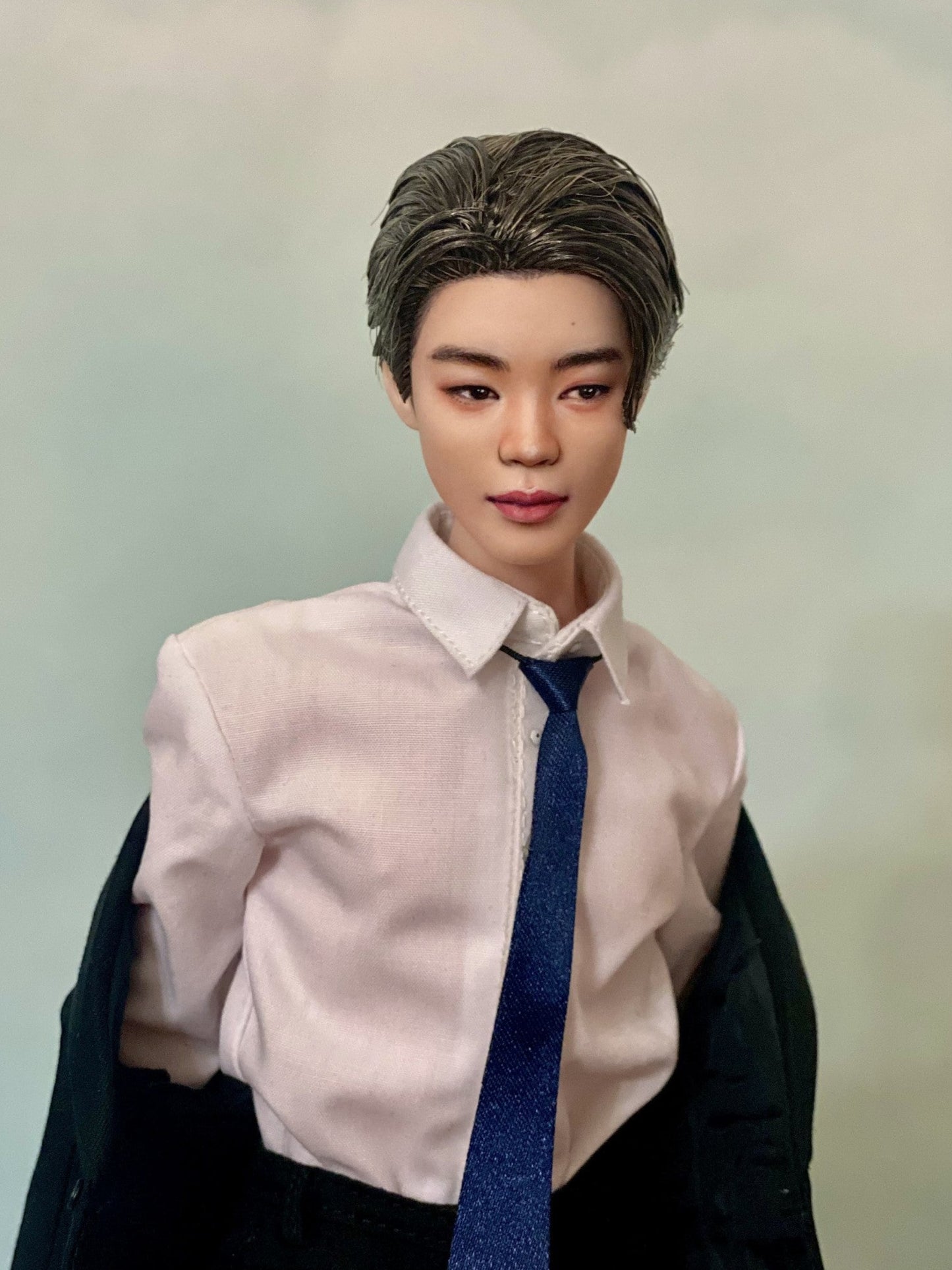 OOAK 12" male doll face repainted