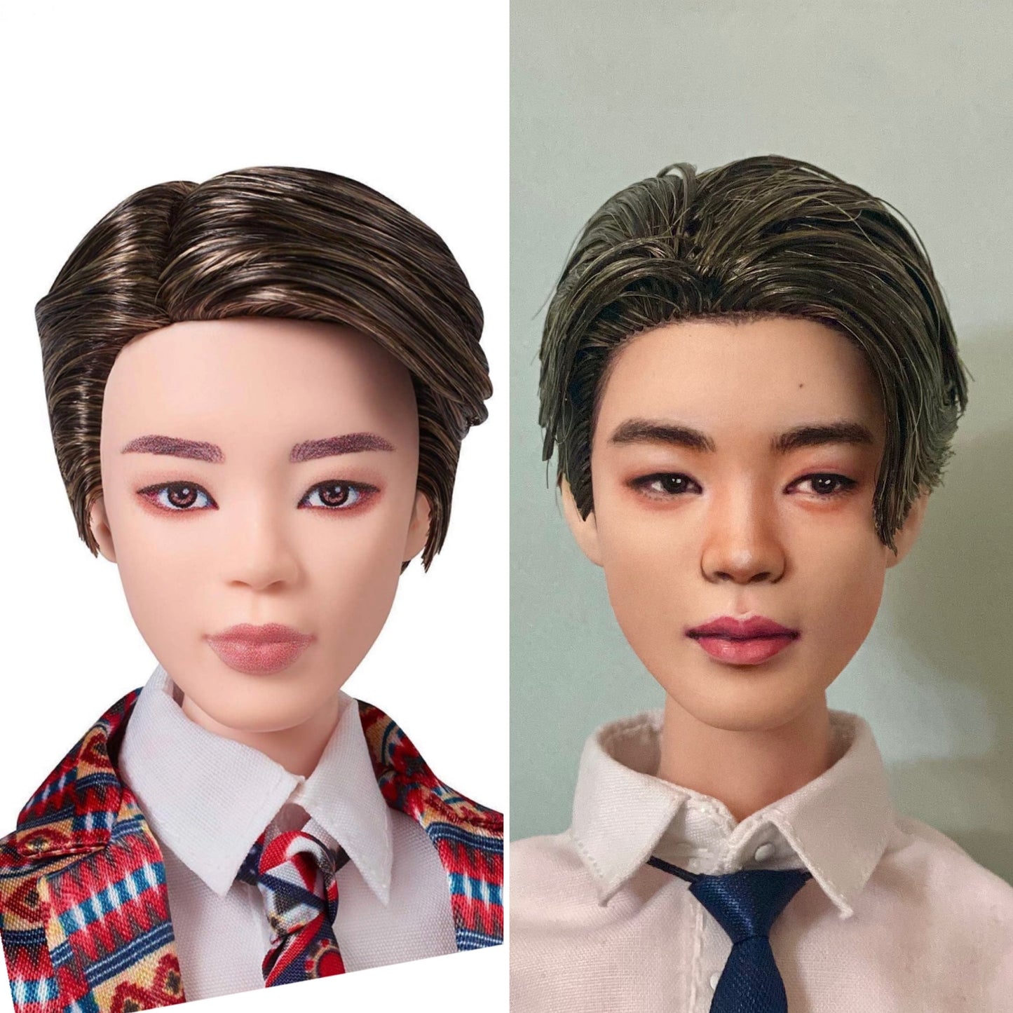 OOAK 12" male doll face repainted