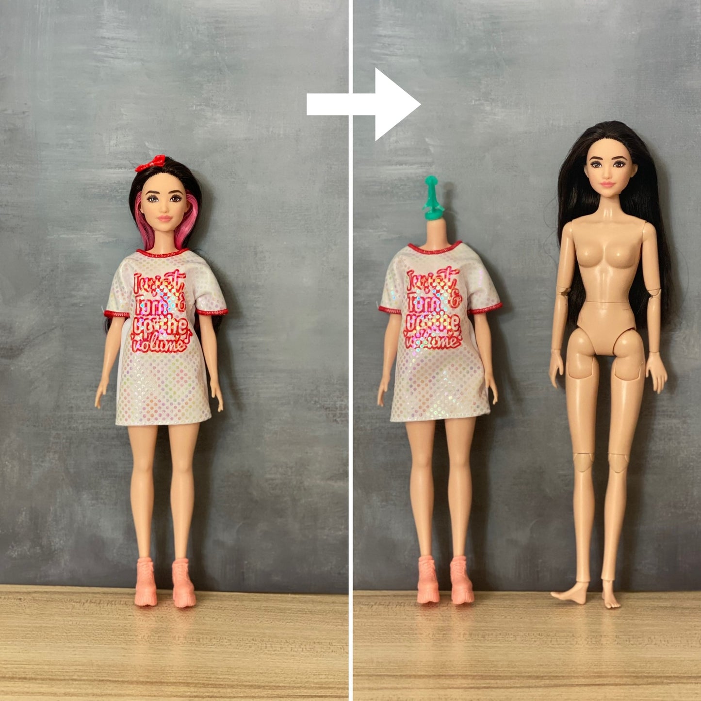 OOAK 12" female doll face repainted