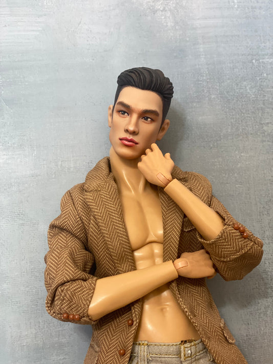 OOAK 12" male doll face repainted