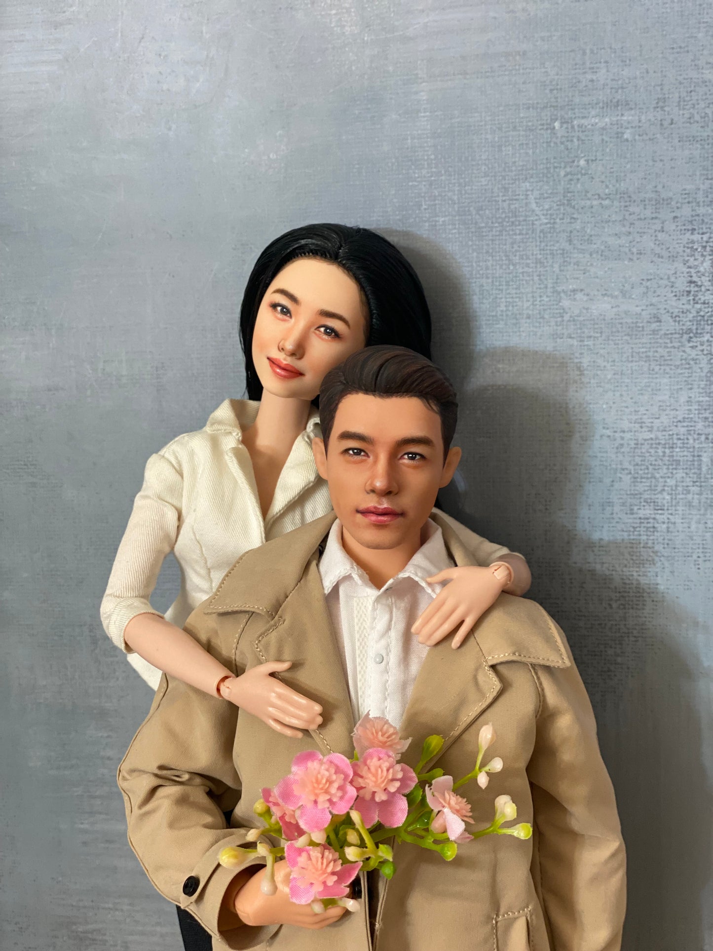 OOAK 12" male doll face repainted