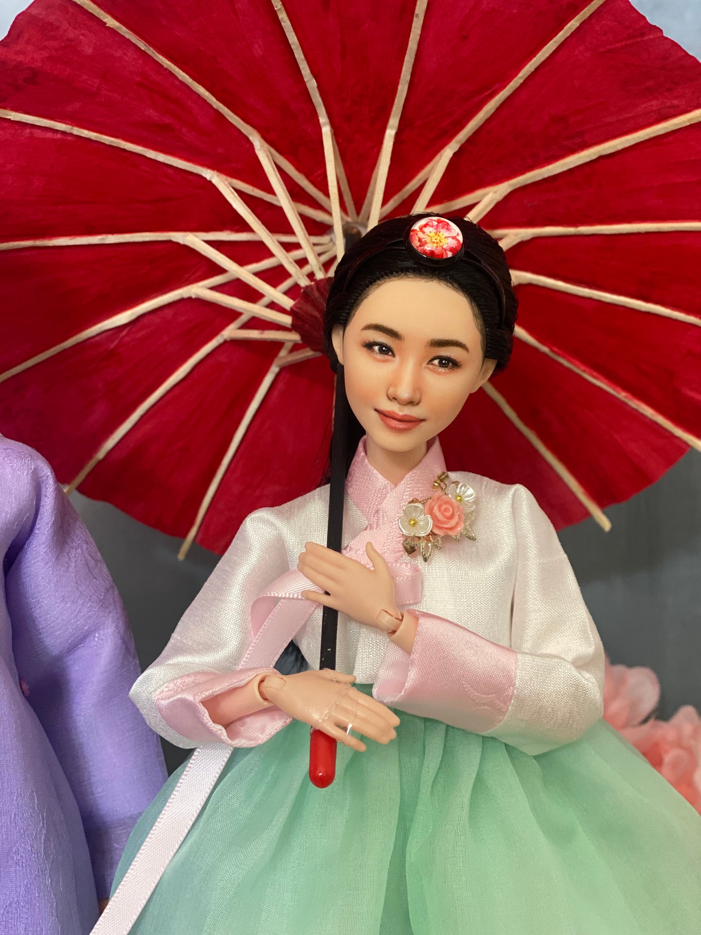 OOAK 12" female doll face repainted