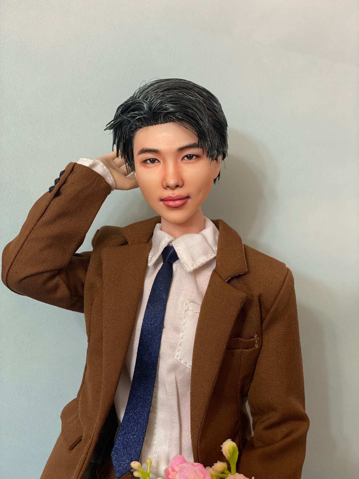 OOAK 12" male doll face repainted