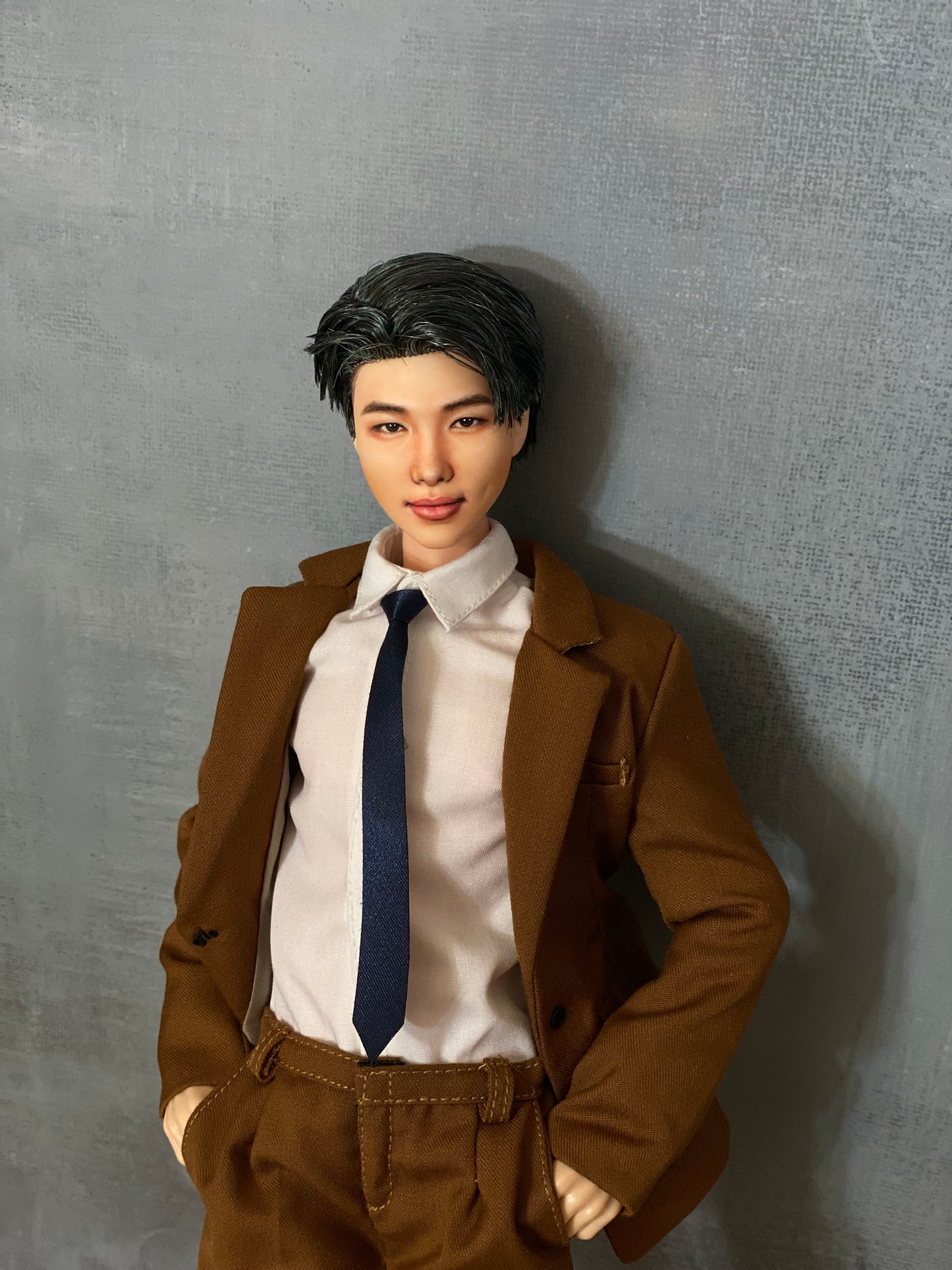 OOAK 12" male doll face repainted