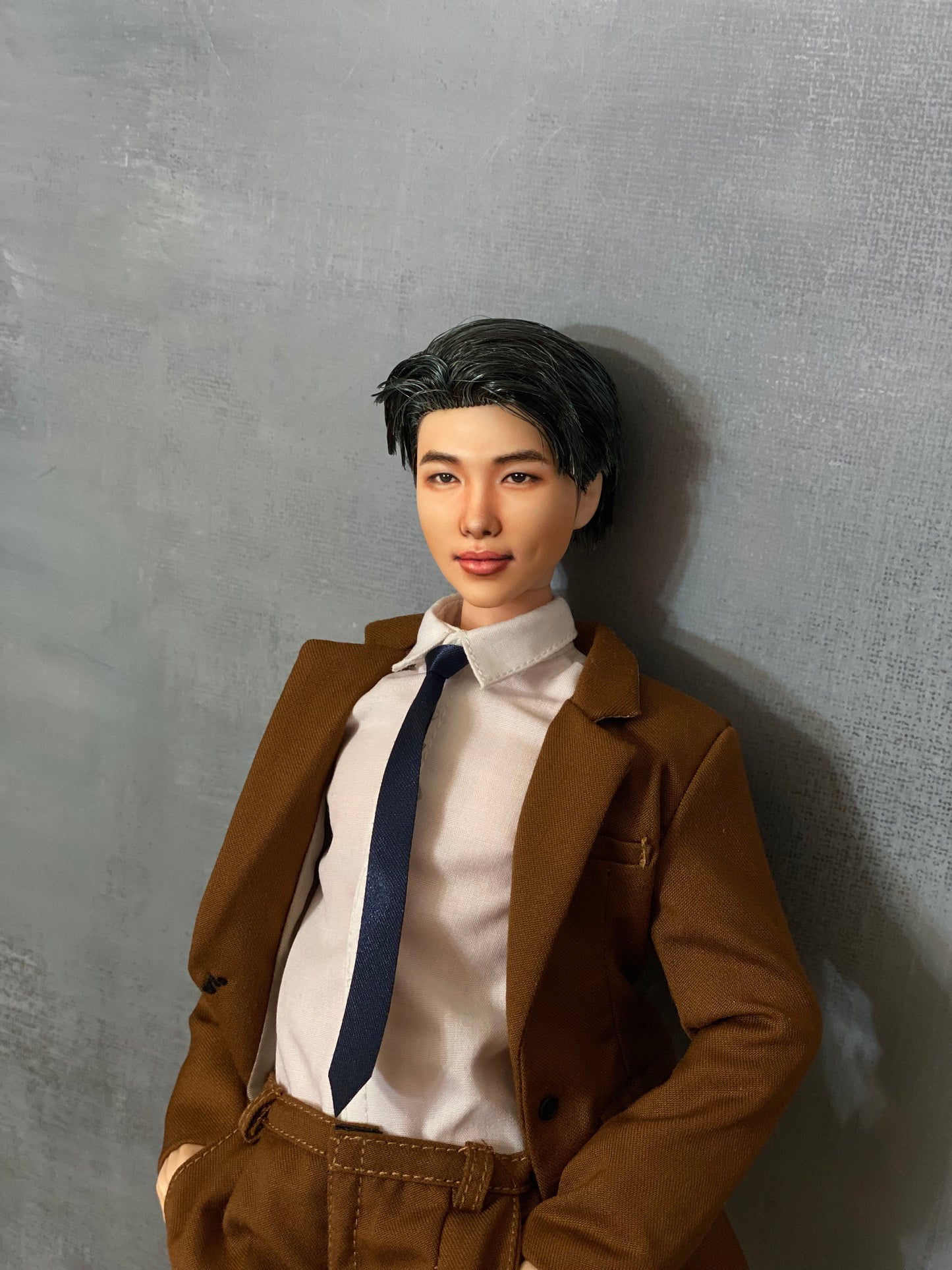 OOAK 12" male doll face repainted