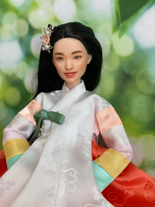 Doll Hanbok for 12"(30cm) doll- Sack dong(rainbow color) Dang-eui Hanbok set