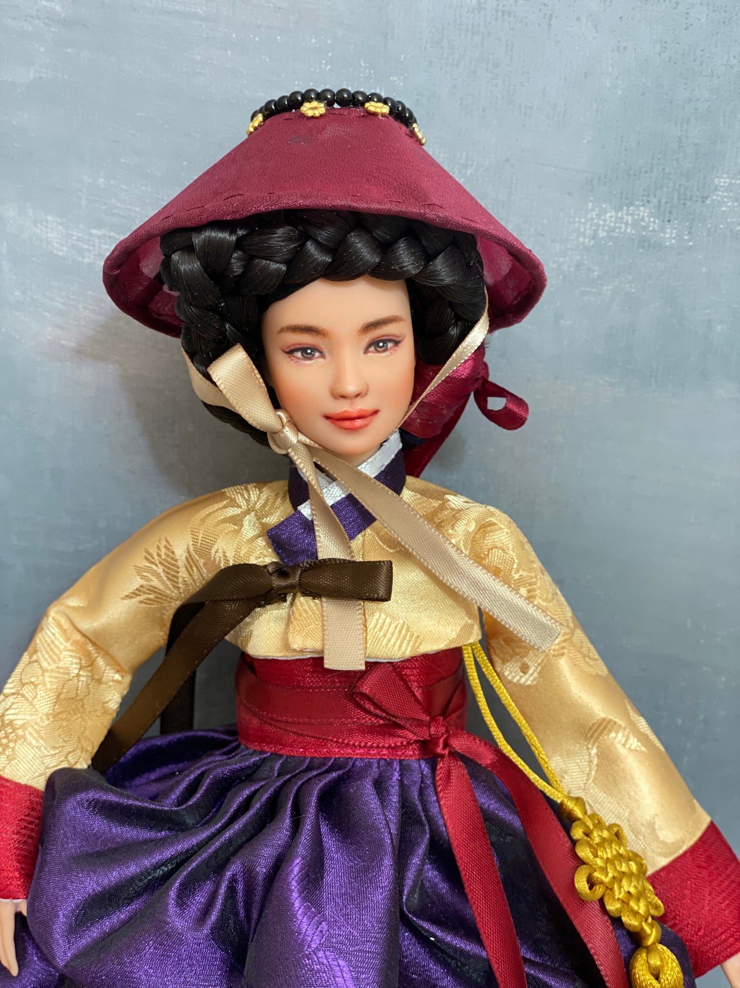 Doll Hanbok for 12"(30cm) doll - Gisaeng(Korean geisha) Hanbok set