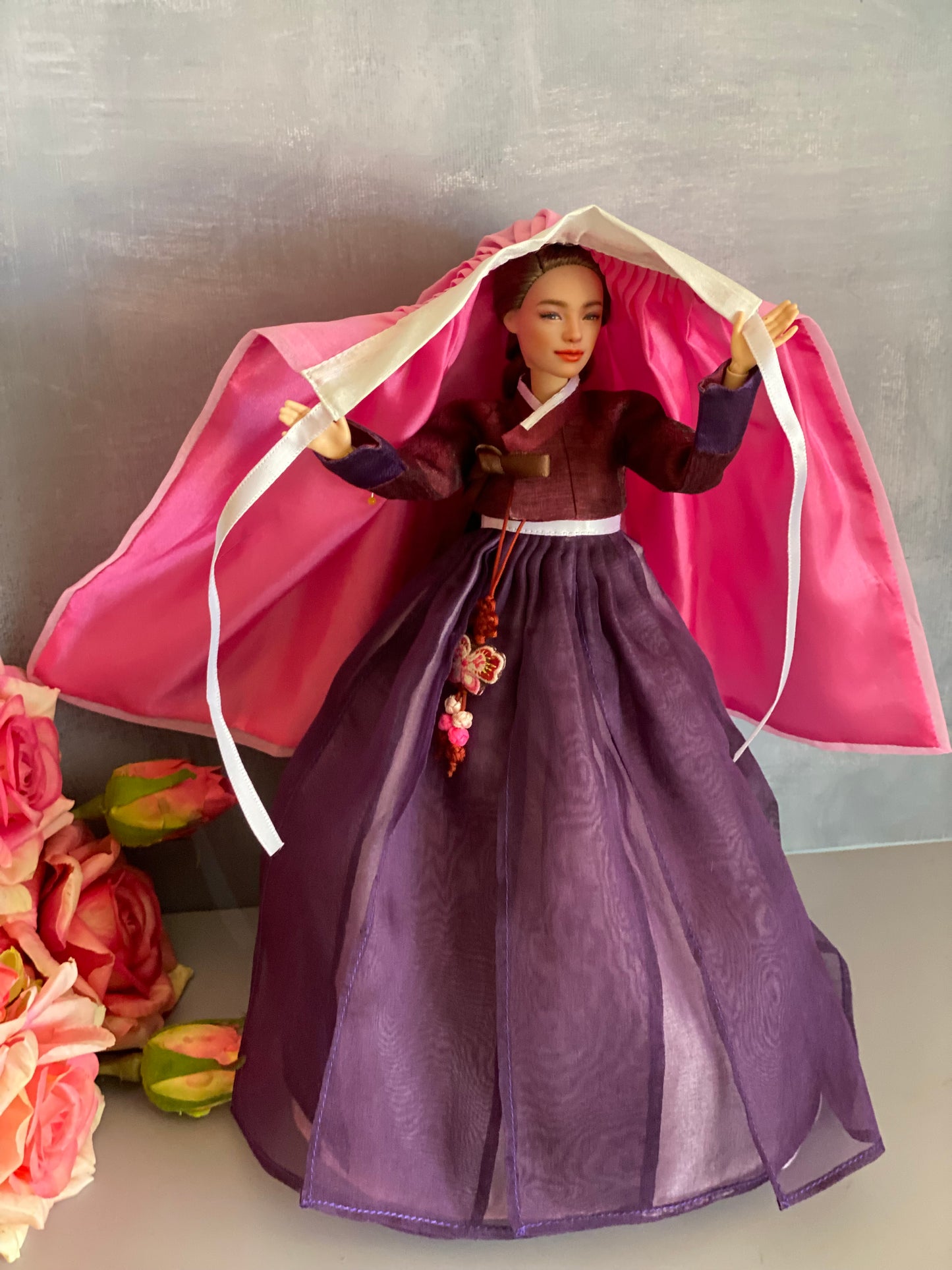 Doll Hanbok for 12"(30cm) doll- Sukechima(the headgear skirt) for Hanbok