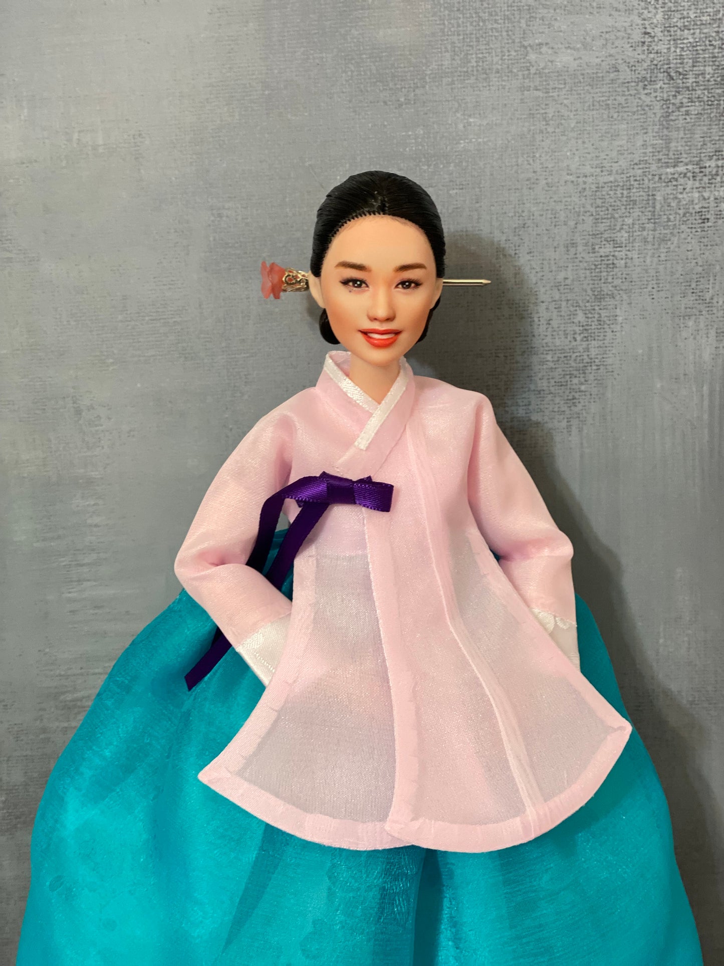 Doll Hanbok for 12"(30cm) doll - Light pink Dang-eui Hanbok set