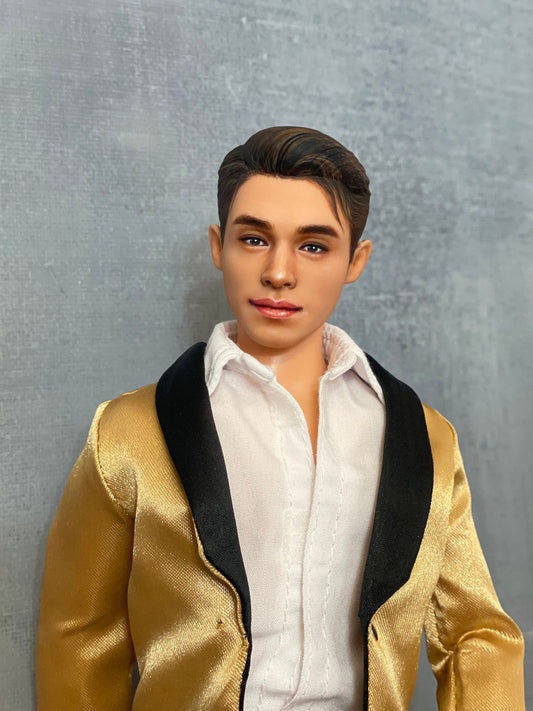 OOAK 12" male doll face repainted