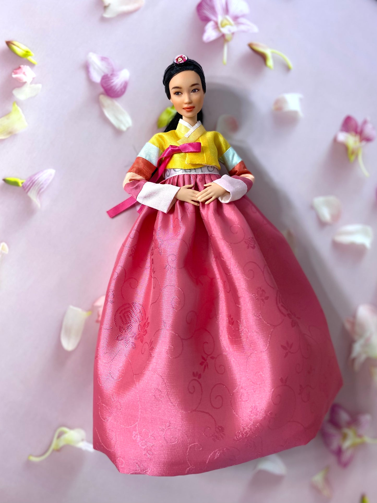 Doll Hanbok for 12"(30cm) doll- Sack dong(rainbow color) jeogori Hanbok set