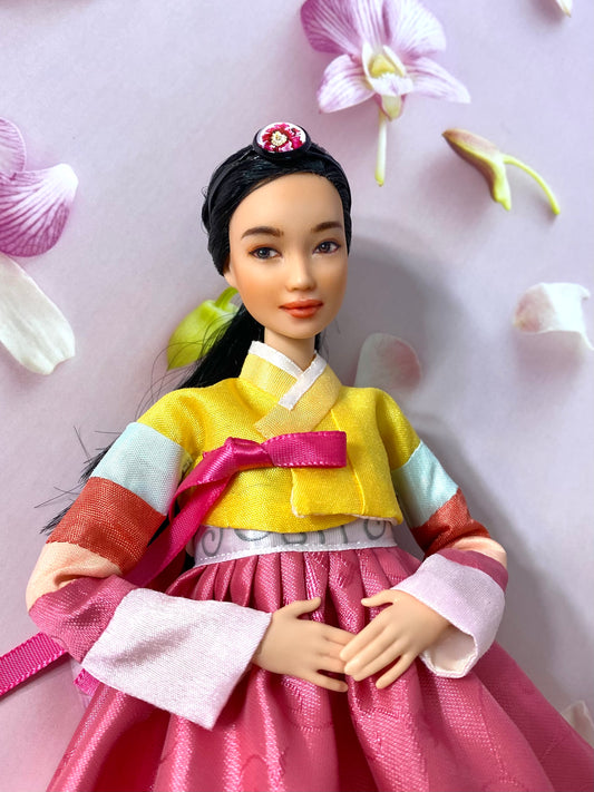 Doll Hanbok for 12"(30cm) doll- Sack dong(rainbow color) jeogori Hanbok set