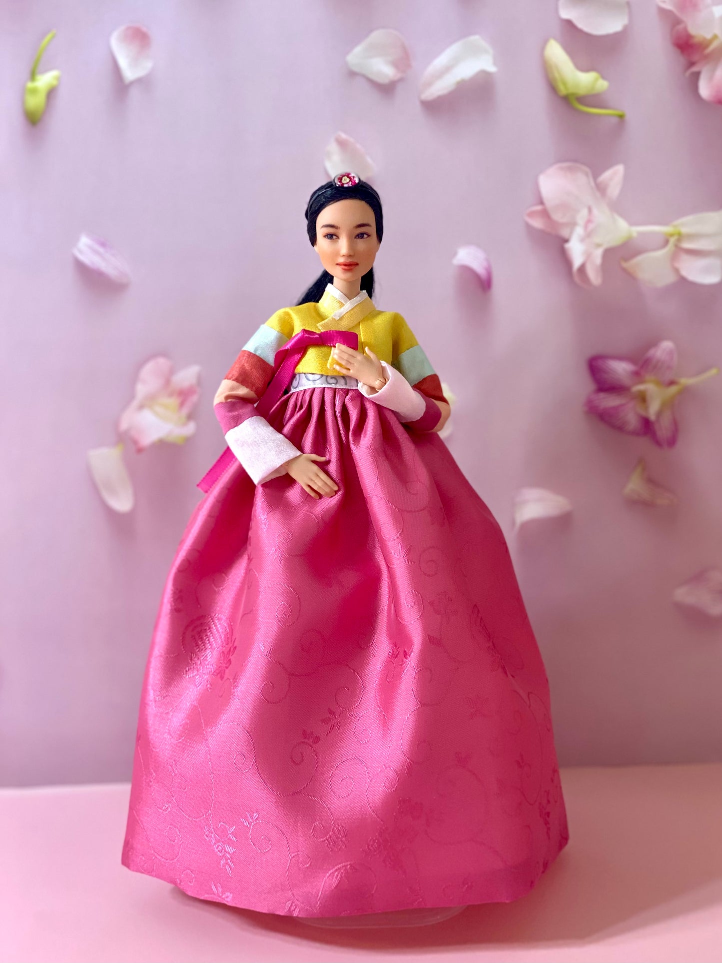 Doll Hanbok for 12"(30cm) doll- Sack dong(rainbow color) jeogori Hanbok set