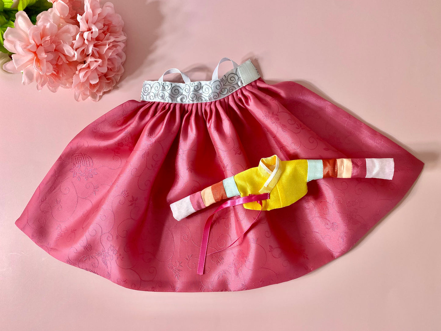 Doll Hanbok for 12"(30cm) doll- Sack dong(rainbow color) jeogori Hanbok set