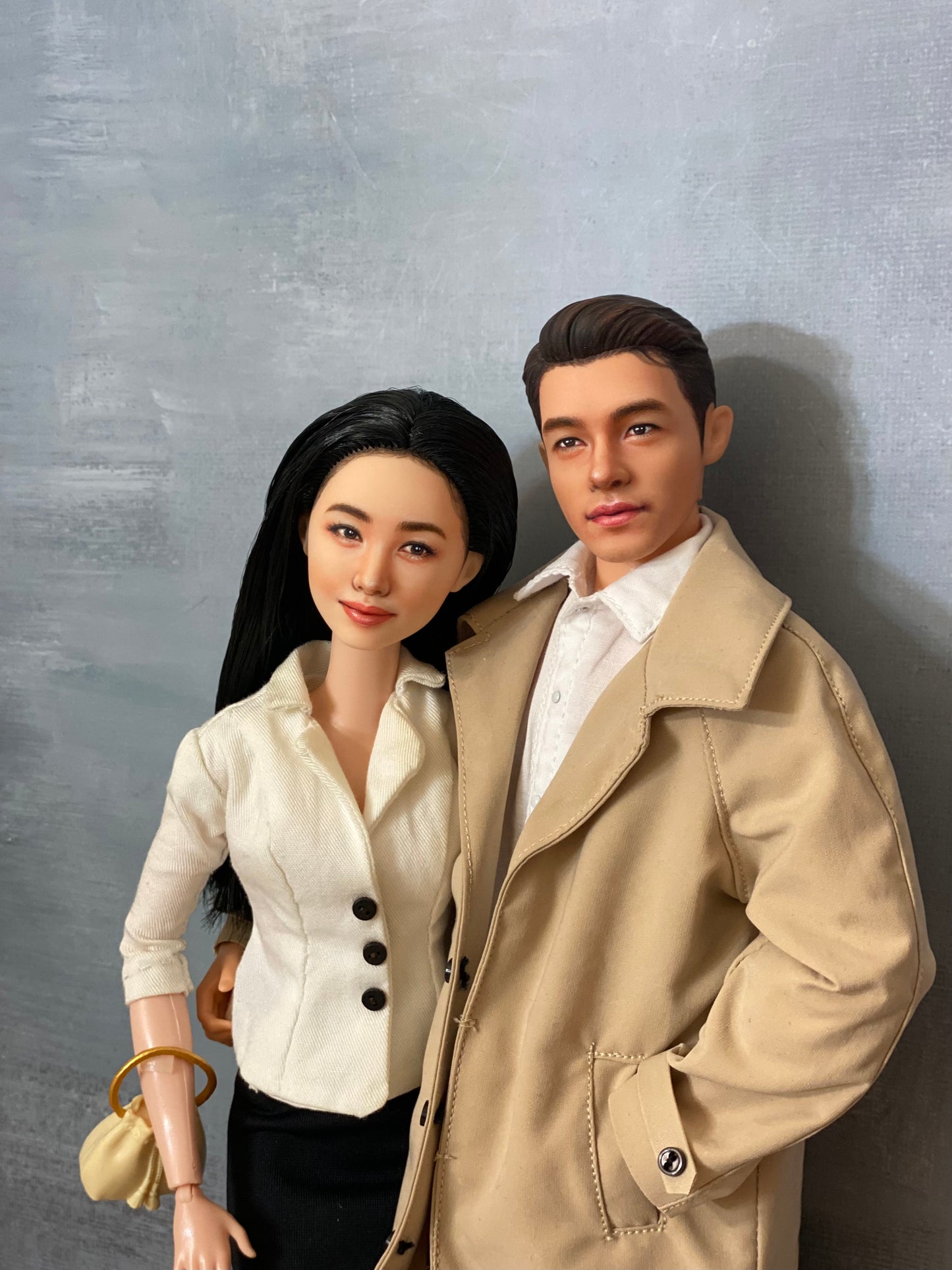 OOAK 12" male doll face repainted