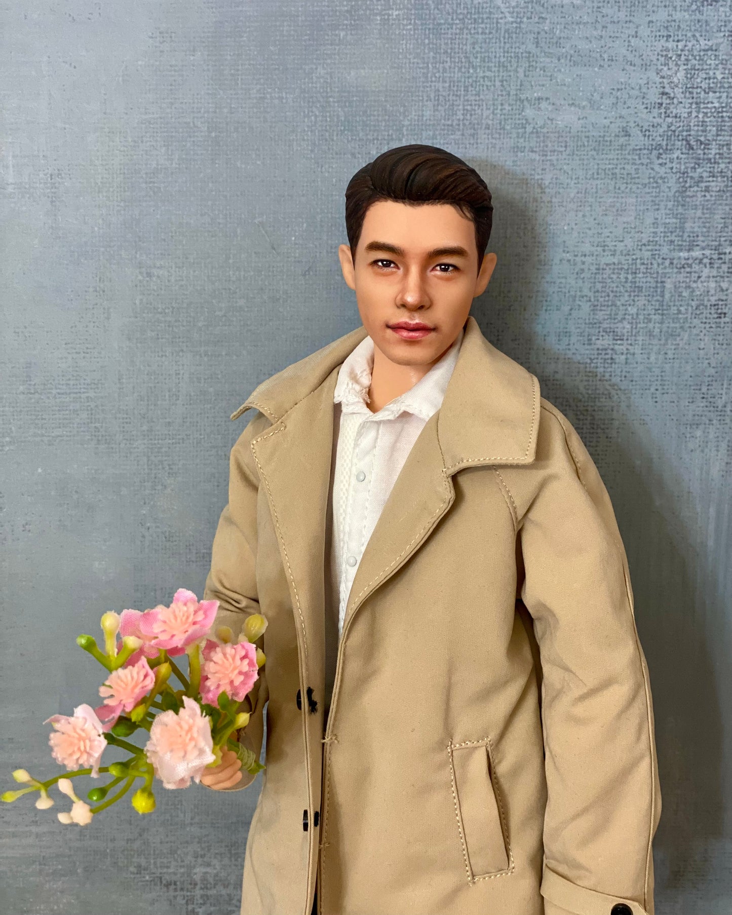 OOAK 12" male doll face repainted