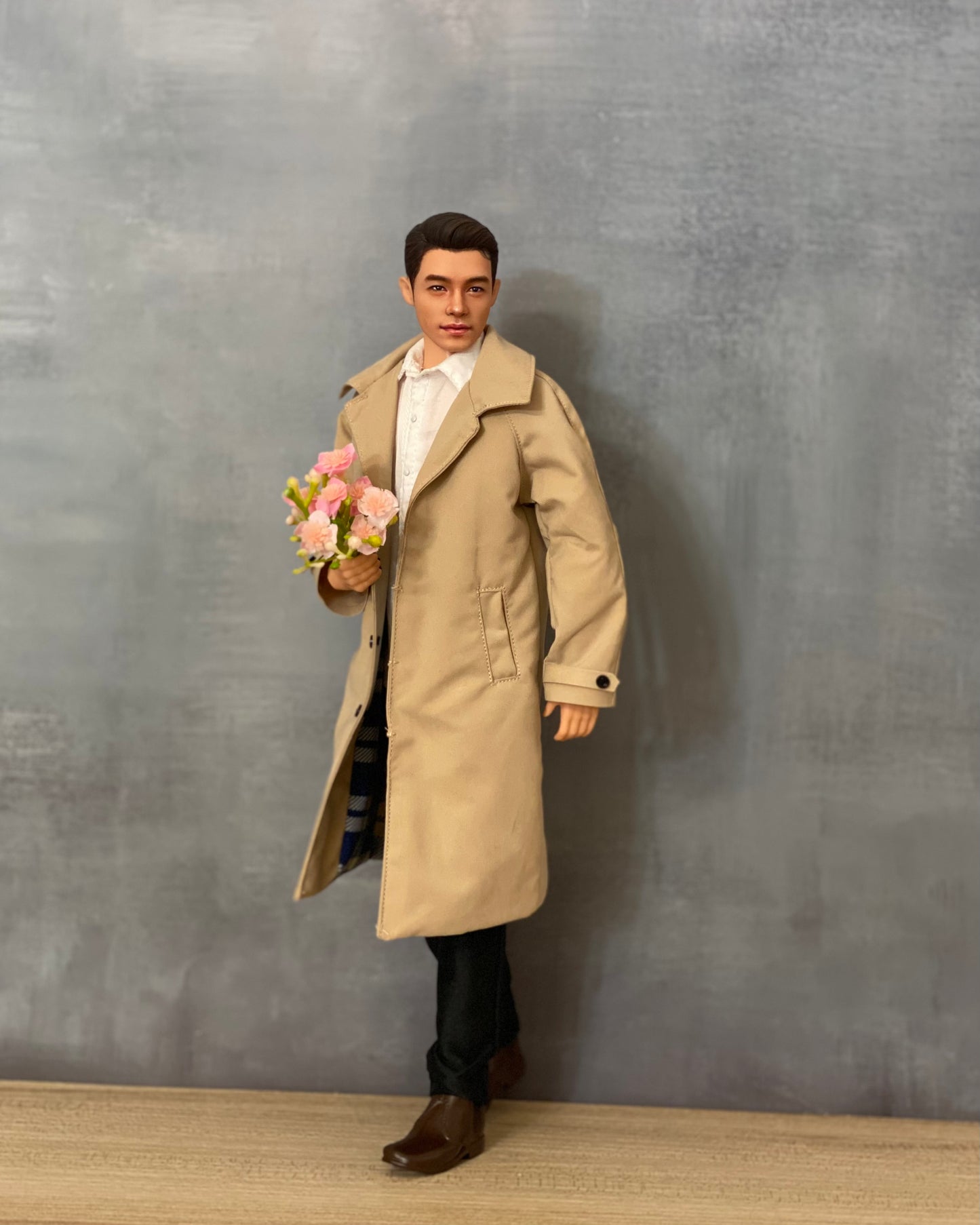 OOAK 12" male doll face repainted