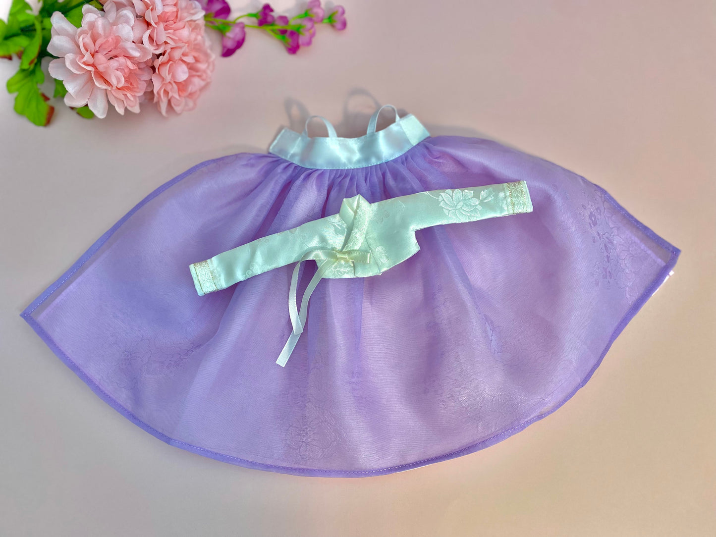 Doll Hanbok for 12"(30cm) doll - Lavender colored Hanbok set