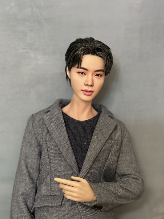OOAK 12" male doll face repainted